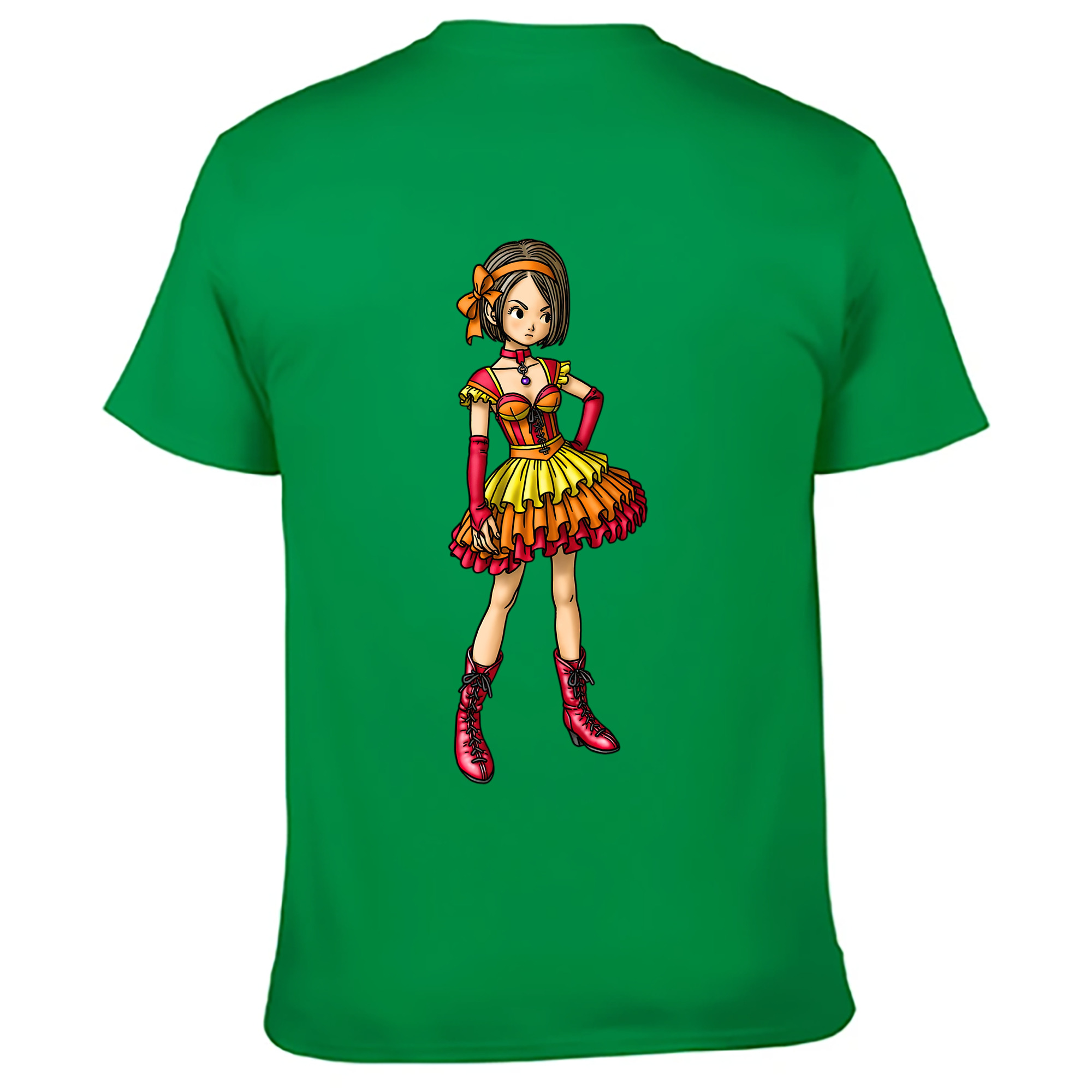 （画像用） ドラゴンクエスト Doragon Kuesuto Dragon Quest 綿100％ メンズ半袖Tシャツ（バックプリント） 通気性