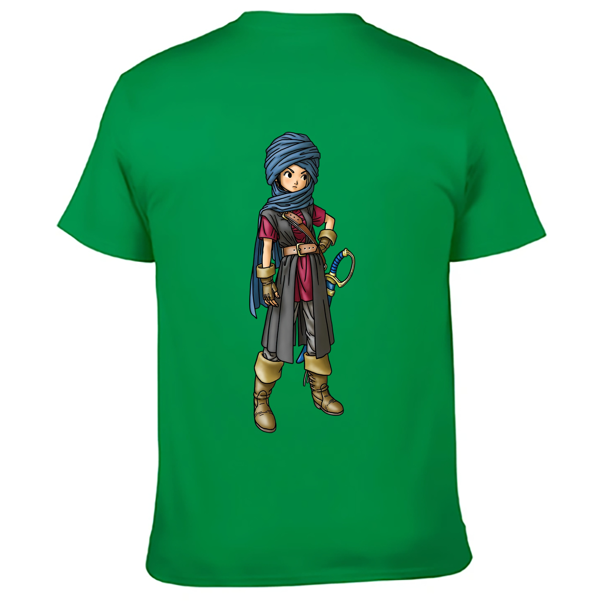 （画像用） ドラゴンクエスト Doragon Kuesuto Dragon Quest 綿100％ メンズ半袖Tシャツ（バックプリント） 通気性