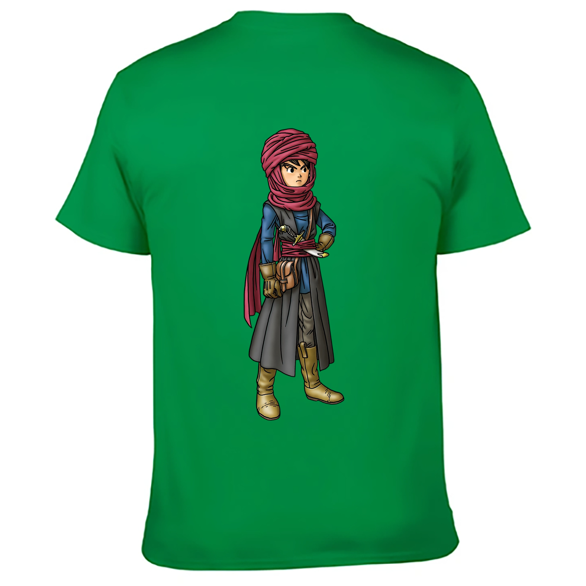 （画像用） ドラゴンクエスト Doragon Kuesuto Dragon Quest 綿100％ メンズ半袖Tシャツ（バックプリント） 通気性