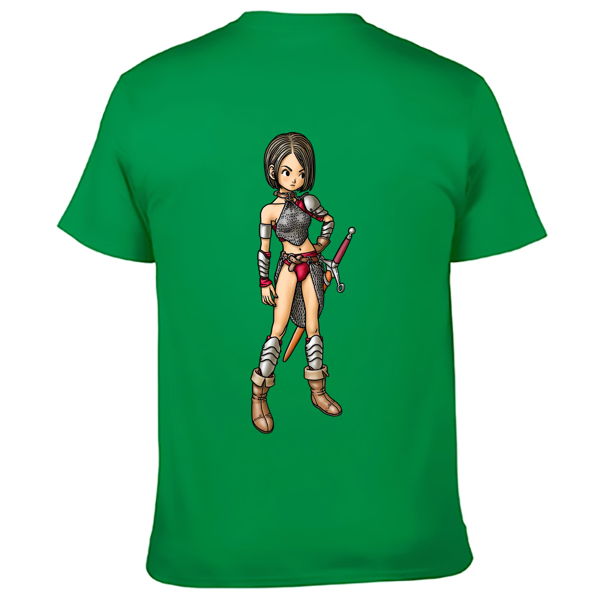 （画像用） ドラゴンクエスト Doragon Kuesuto Dragon Quest 綿100％ メンズ半袖Tシャツ（バックプリント） 通気性