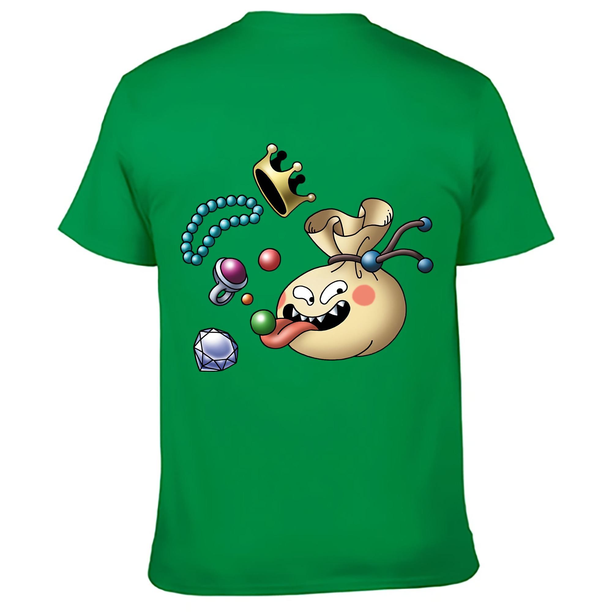 （画像用） ドラゴンクエスト Doragon Kuesuto Dragon Quest 綿100％ メンズ半袖Tシャツ（バックプリント） 通気性