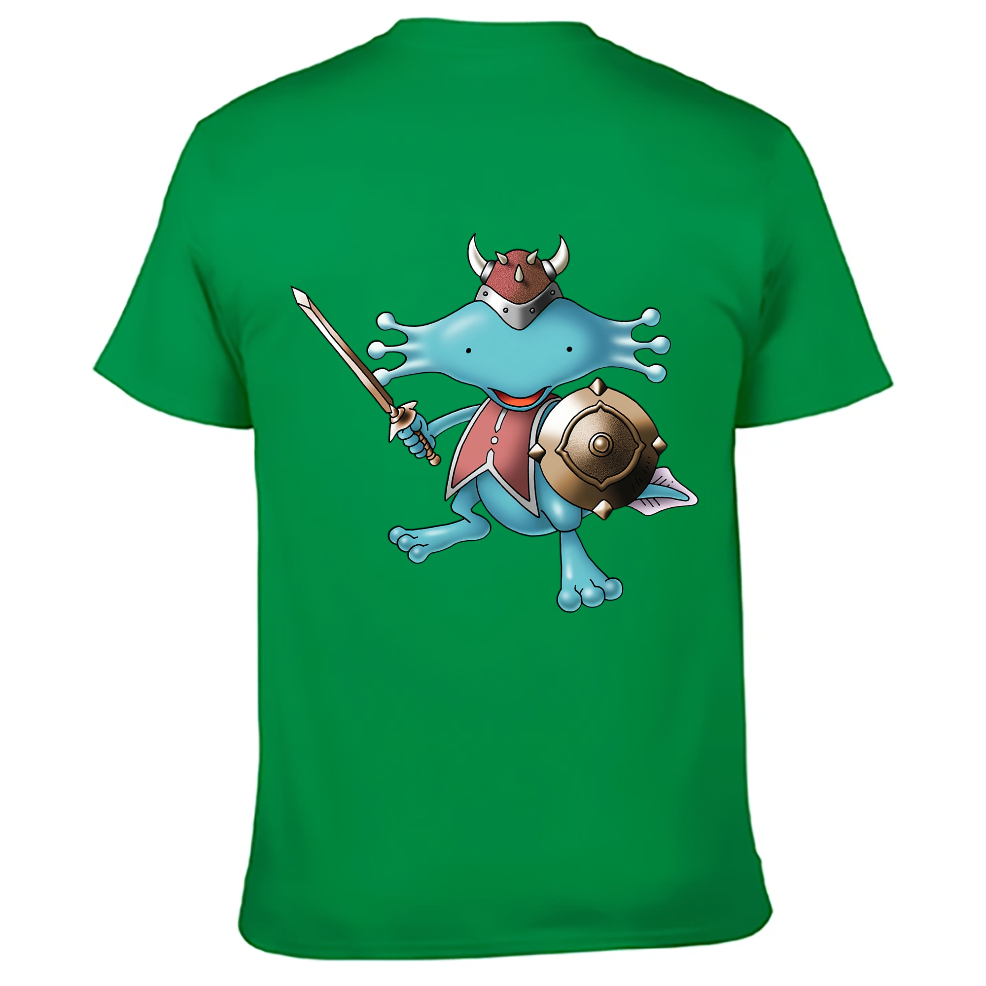 （画像用） ドラゴンクエスト Doragon Kuesuto Dragon Quest 綿100％ メンズ半袖Tシャツ（バックプリント） 通気性