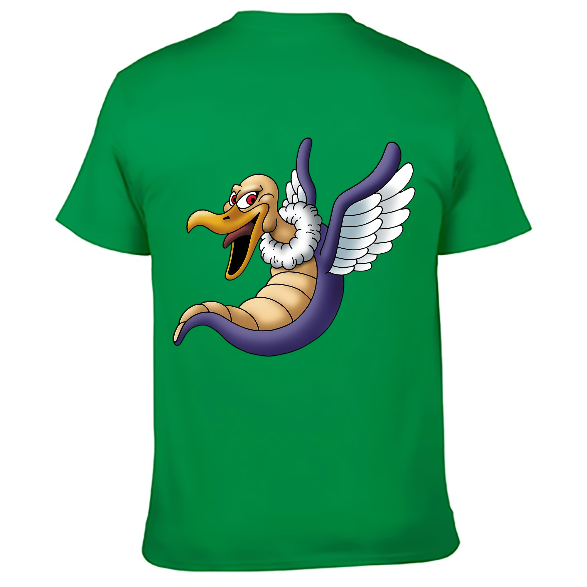 （画像用） ドラゴンクエスト Doragon Kuesuto Dragon Quest 綿100％ メンズ半袖Tシャツ（バックプリント） 通気性