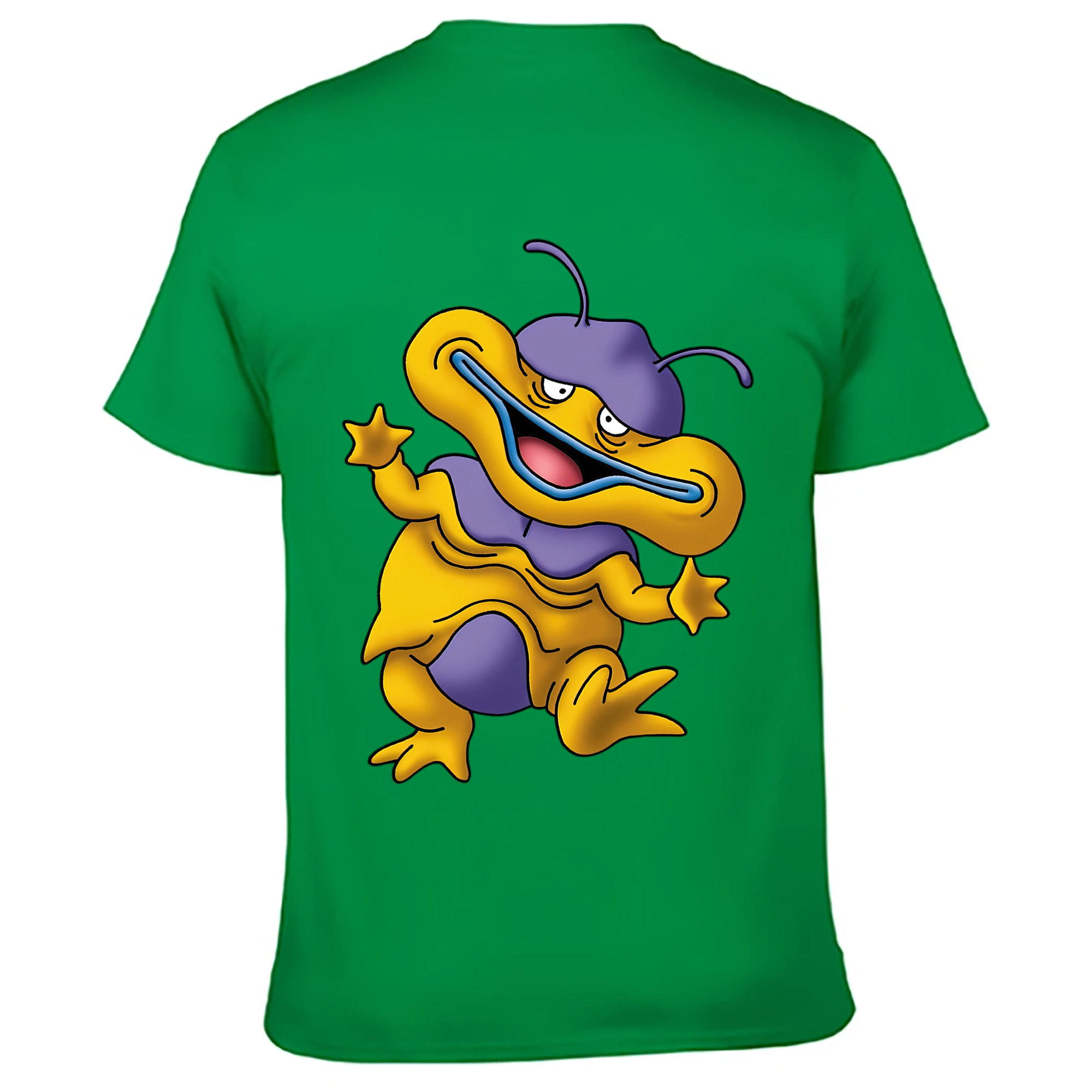 （画像用） ドラゴンクエスト Doragon Kuesuto Dragon Quest 綿100％ メンズ半袖Tシャツ（バックプリント） 通気性