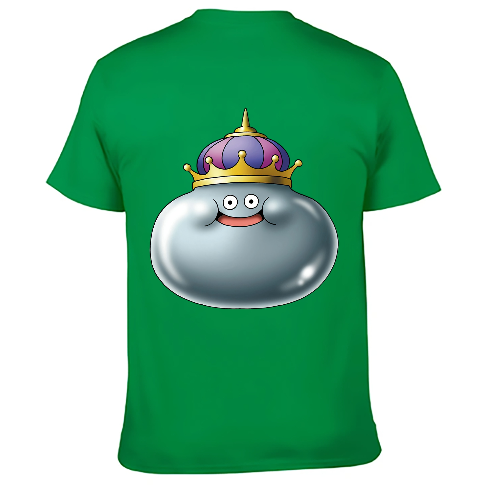 （画像用） ドラゴンクエスト Doragon Kuesuto Dragon Quest 綿100％ メンズ半袖Tシャツ（バックプリント） 通気性