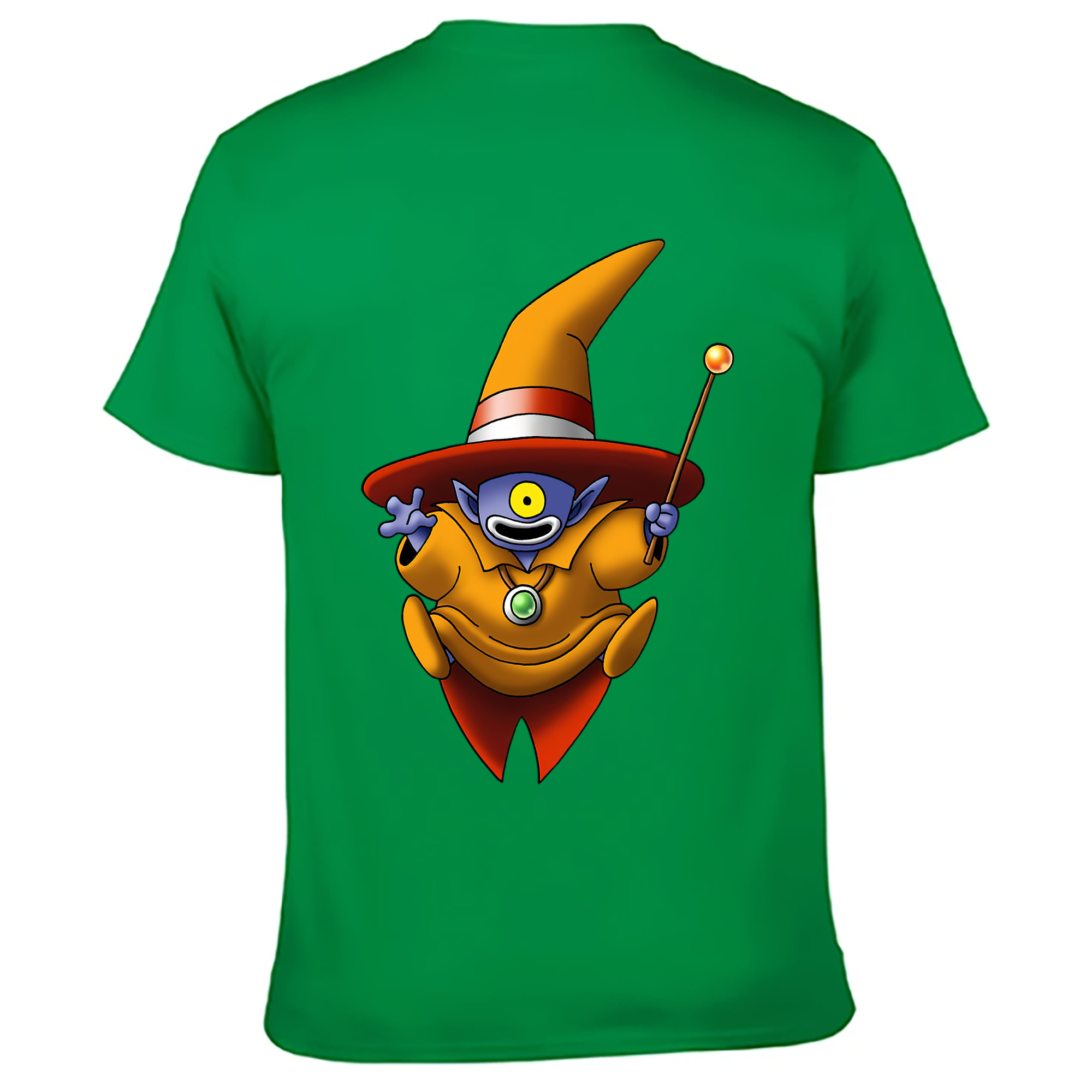 （画像用） ドラゴンクエスト Doragon Kuesuto Dragon Quest 綿100％ メンズ半袖Tシャツ（バックプリント） 通気性