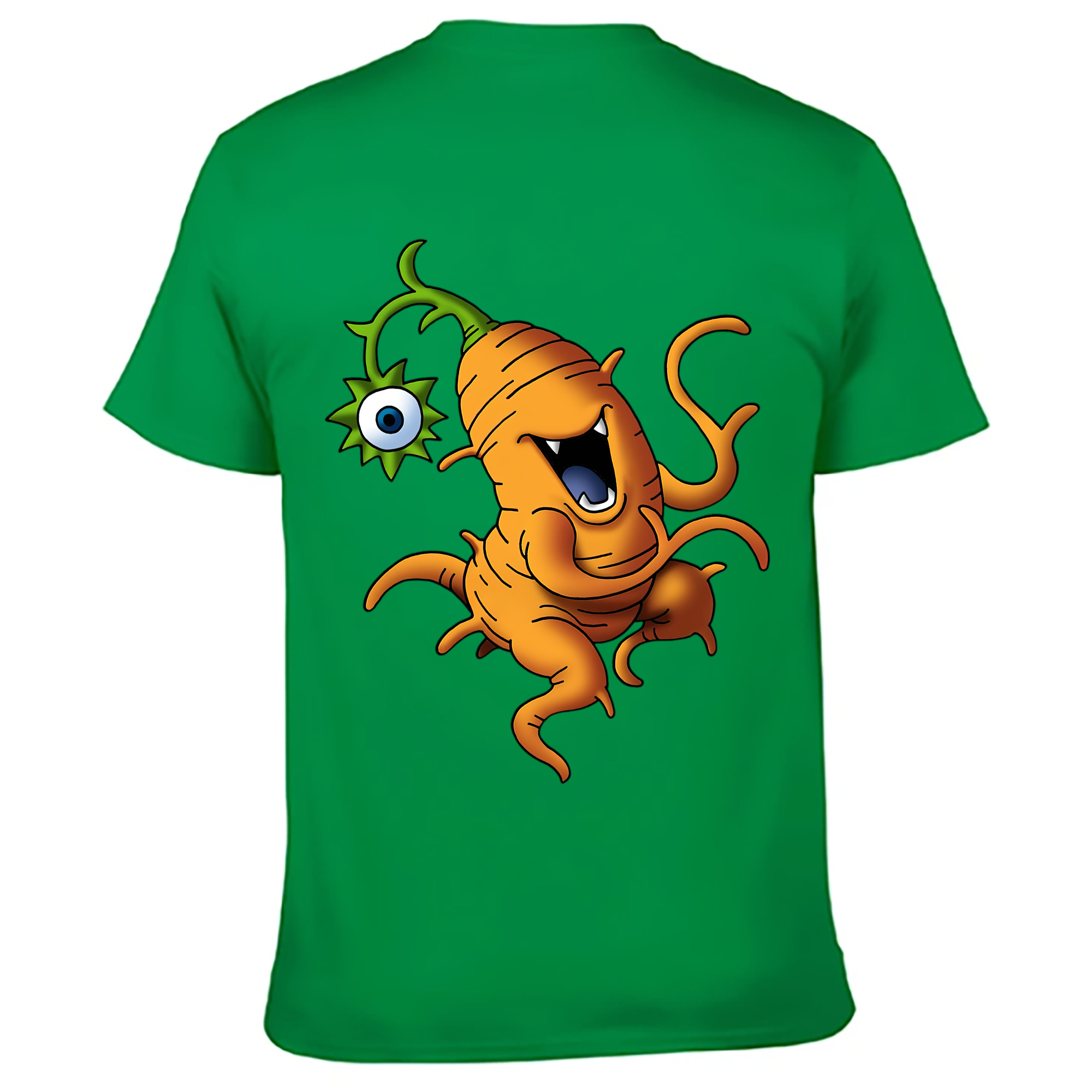 （画像用） ドラゴンクエスト Doragon Kuesuto Dragon Quest 綿100％ メンズ半袖Tシャツ（バックプリント） 通気性