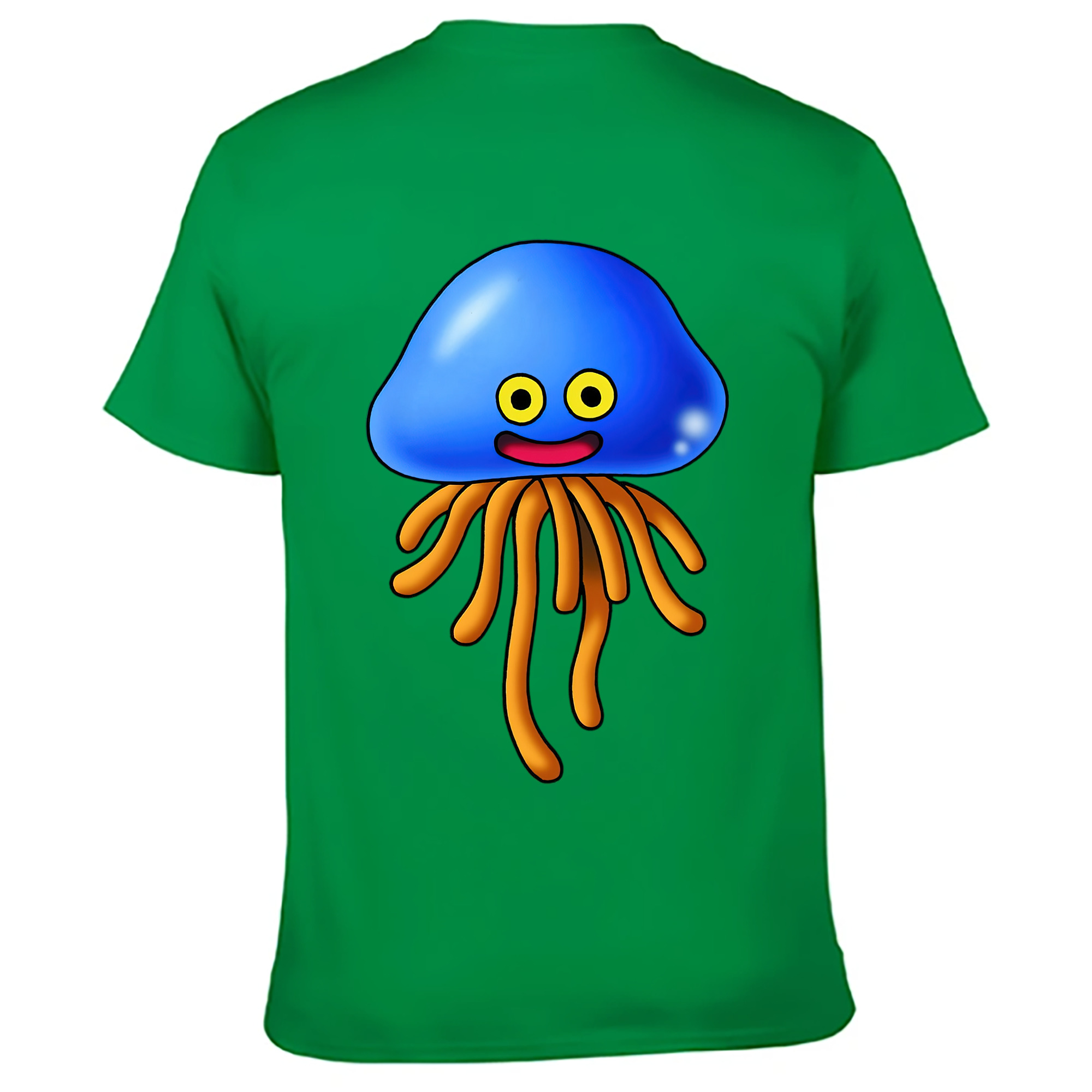 （画像用） ドラゴンクエスト Doragon Kuesuto Dragon Quest 綿100％ メンズ半袖Tシャツ（バックプリント） 通気性