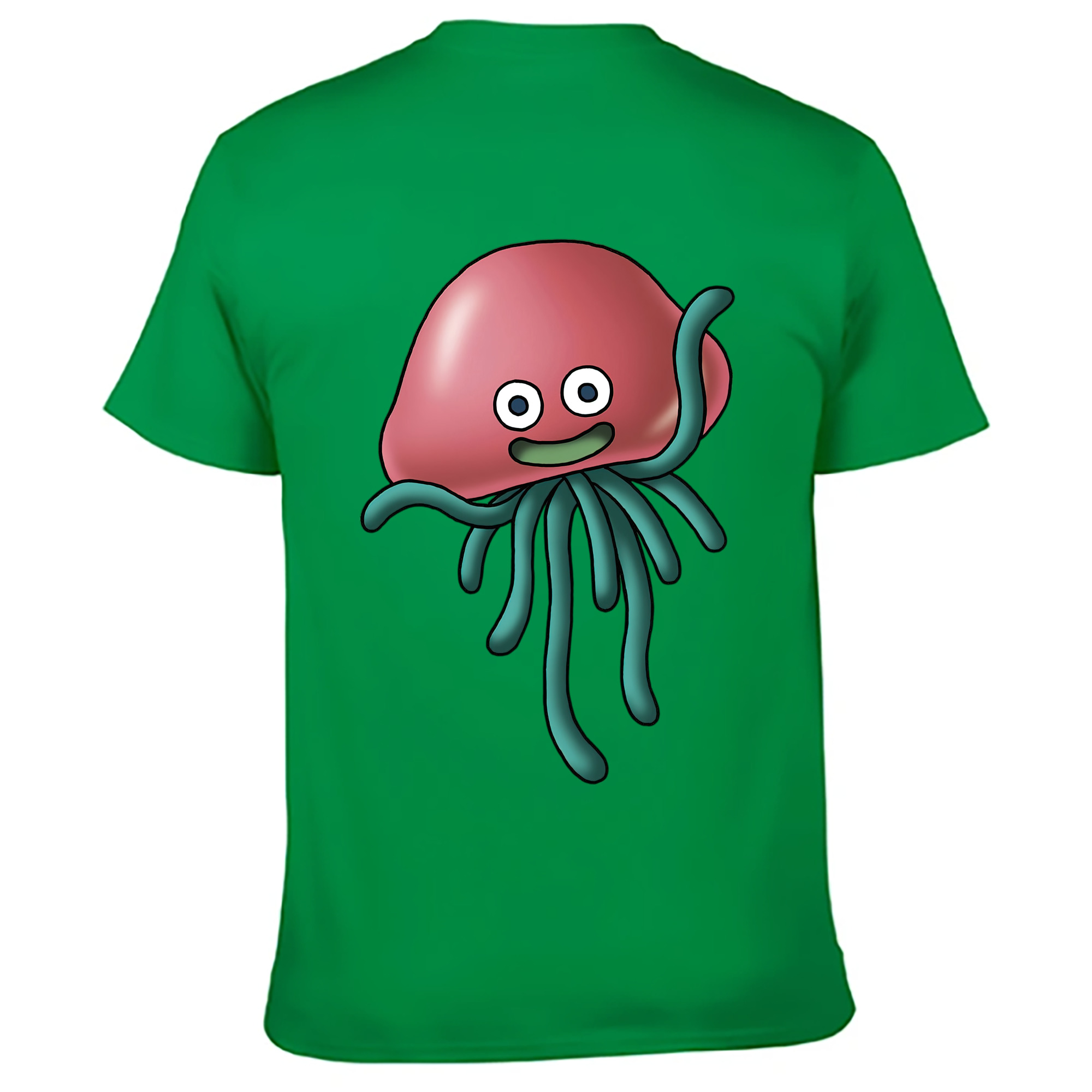 （画像用） ドラゴンクエスト Doragon Kuesuto Dragon Quest 綿100％ メンズ半袖Tシャツ（バックプリント） 通気性