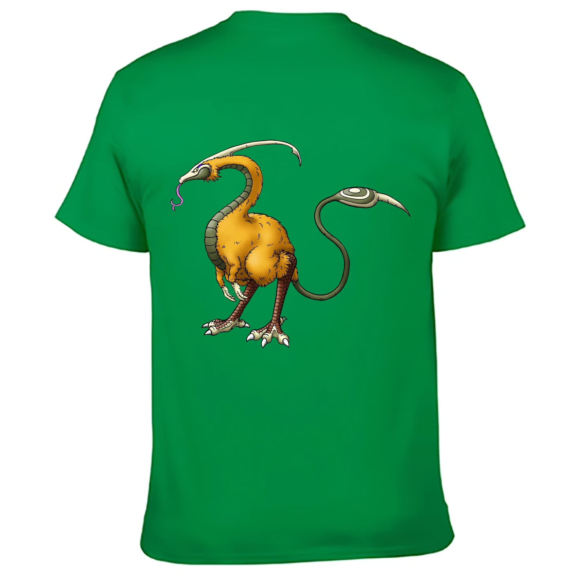 （画像用） ドラゴンクエスト Doragon Kuesuto Dragon Quest 綿100％ メンズ半袖Tシャツ（バックプリント） 通気性