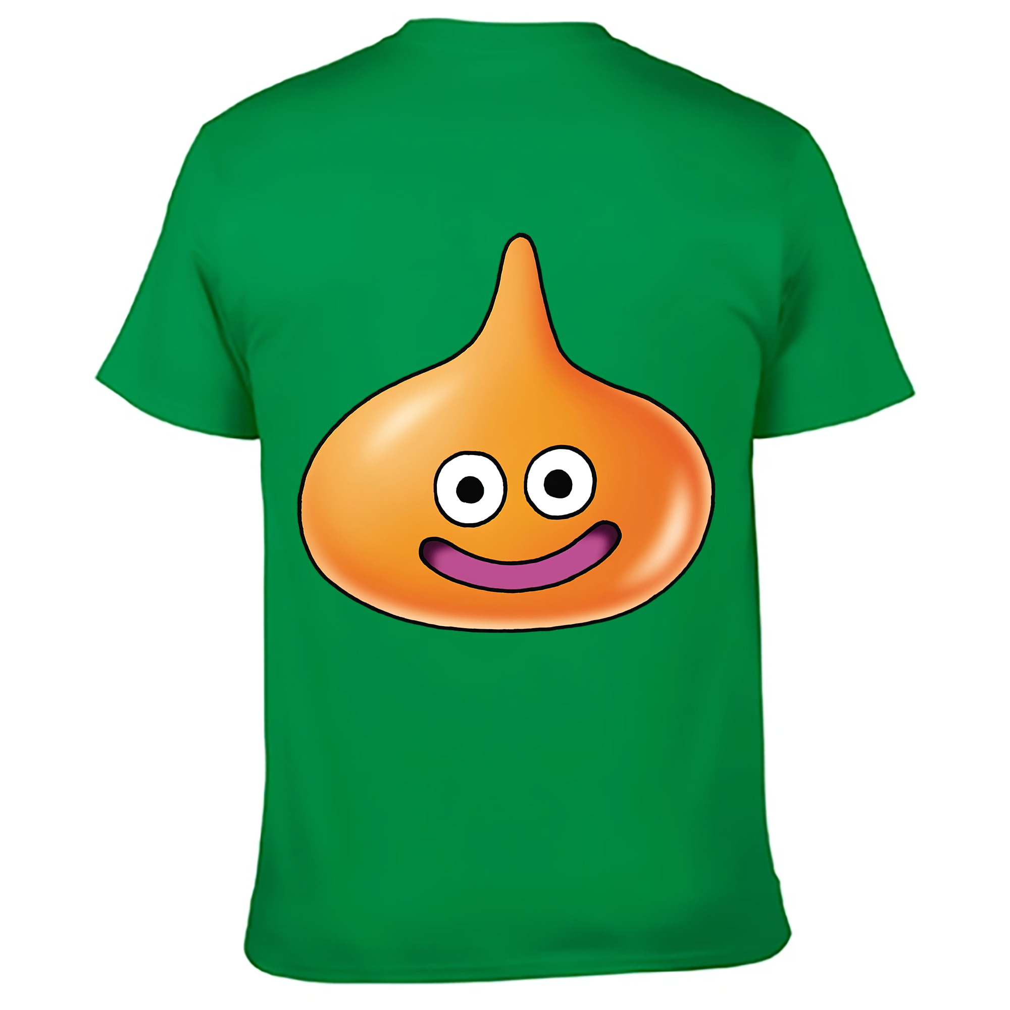 （画像用） ドラゴンクエスト Doragon Kuesuto Dragon Quest 綿100％ メンズ半袖Tシャツ（バックプリント） 通気性