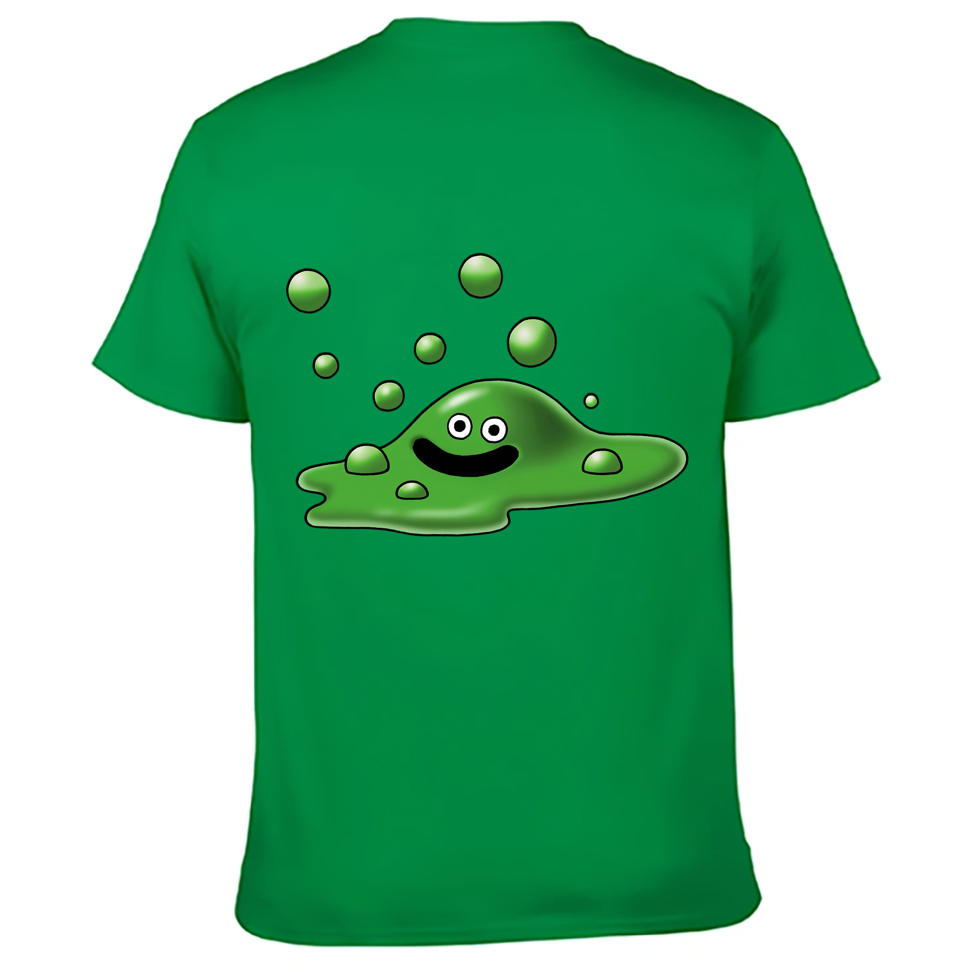 （画像用） ドラゴンクエスト Doragon Kuesuto Dragon Quest 綿100％ メンズ半袖Tシャツ（バックプリント） 通気性
