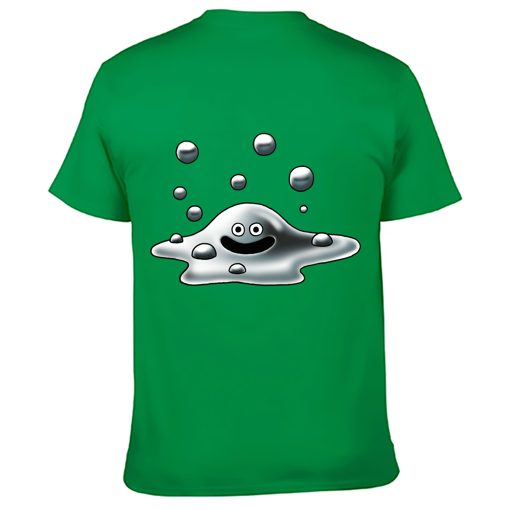 （画像用） ドラゴンクエスト Doragon Kuesuto Dragon Quest 綿100％ メンズ半袖Tシャツ（バックプリント） 通気性