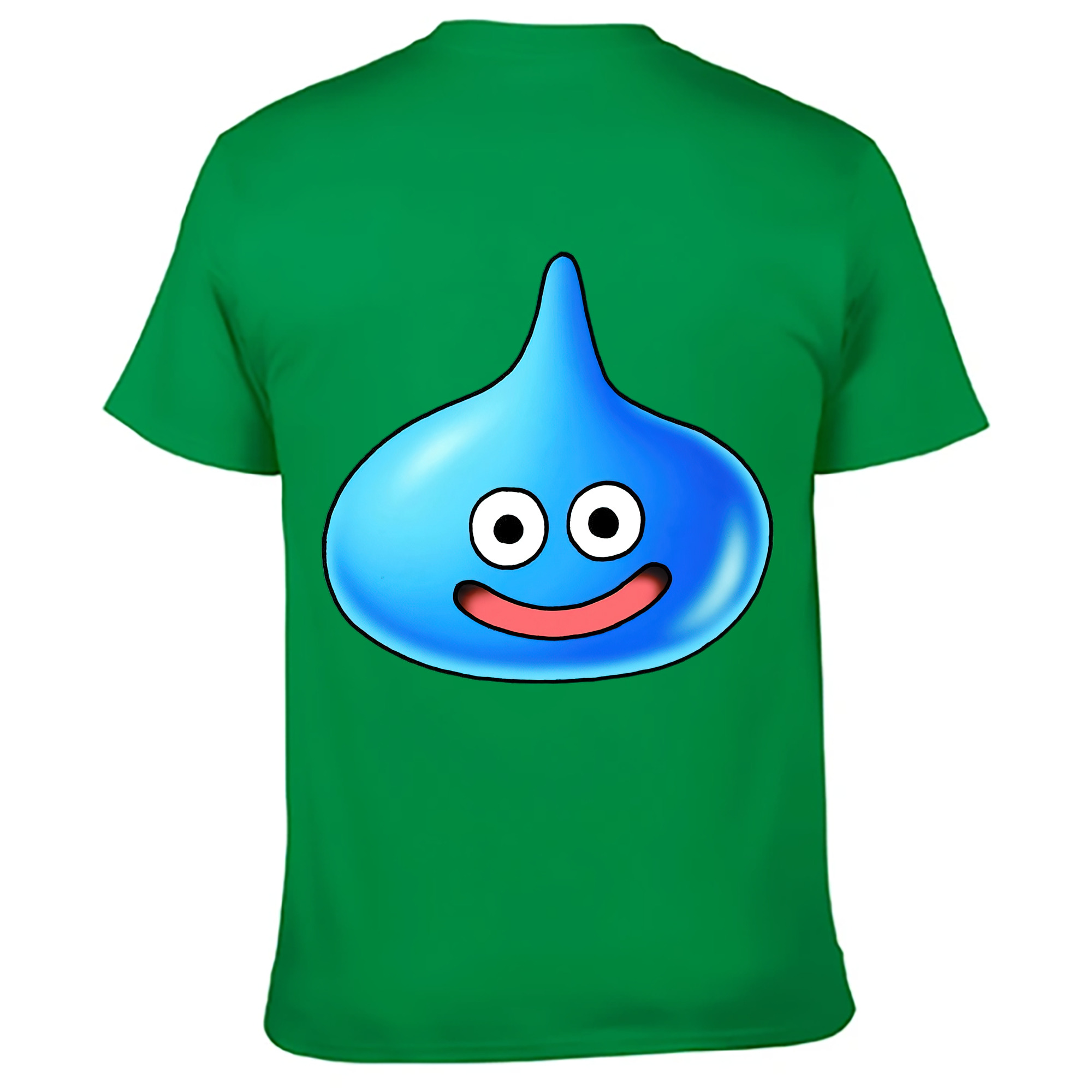 （画像用） ドラゴンクエスト Doragon Kuesuto Dragon Quest 綿100％ メンズ半袖Tシャツ（バックプリント） 通気性