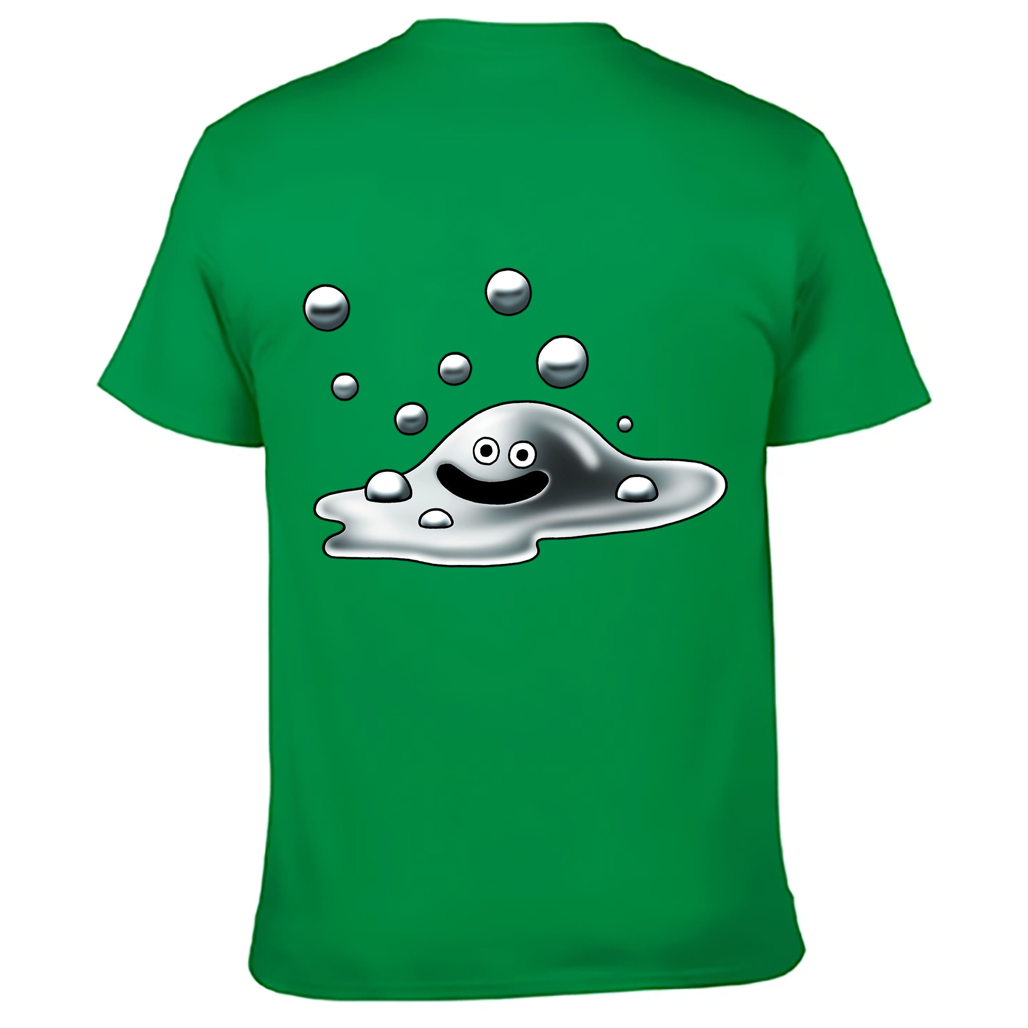 （画像用） ドラゴンクエスト Doragon Kuesuto Dragon Quest 綿100％ メンズ半袖Tシャツ（バックプリント） 通気性