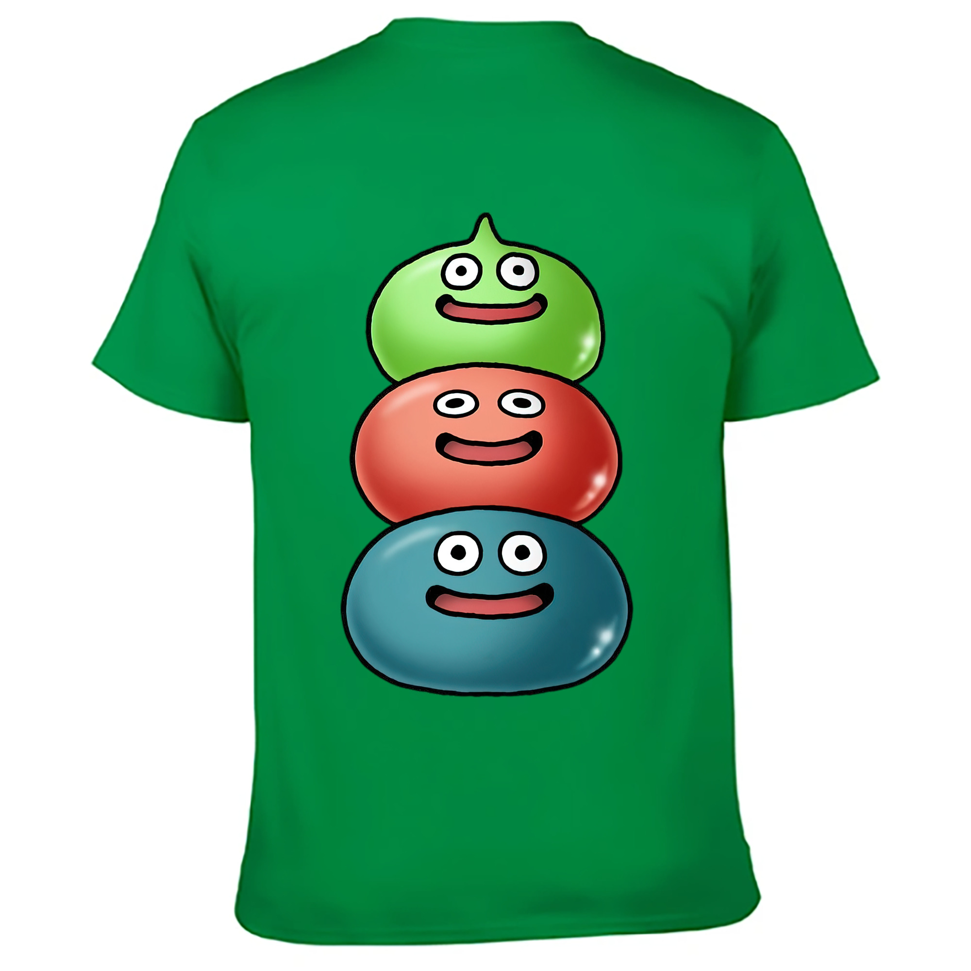 （画像用） ドラゴンクエスト Doragon Kuesuto Dragon Quest 綿100％ メンズ半袖Tシャツ（バックプリント） 通気性