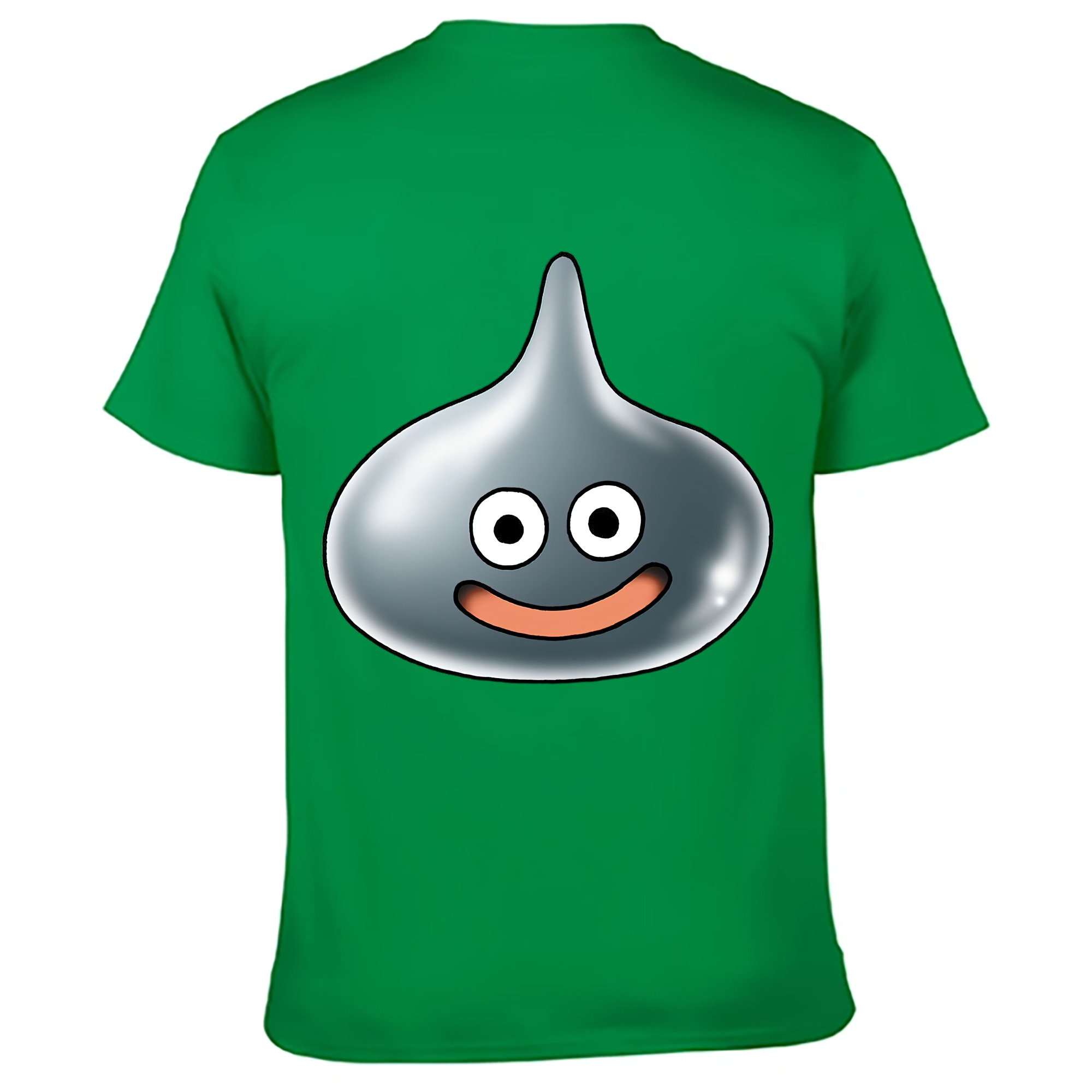 （画像用） ドラゴンクエスト Doragon Kuesuto Dragon Quest 綿100％ メンズ半袖Tシャツ（バックプリント） 通気性