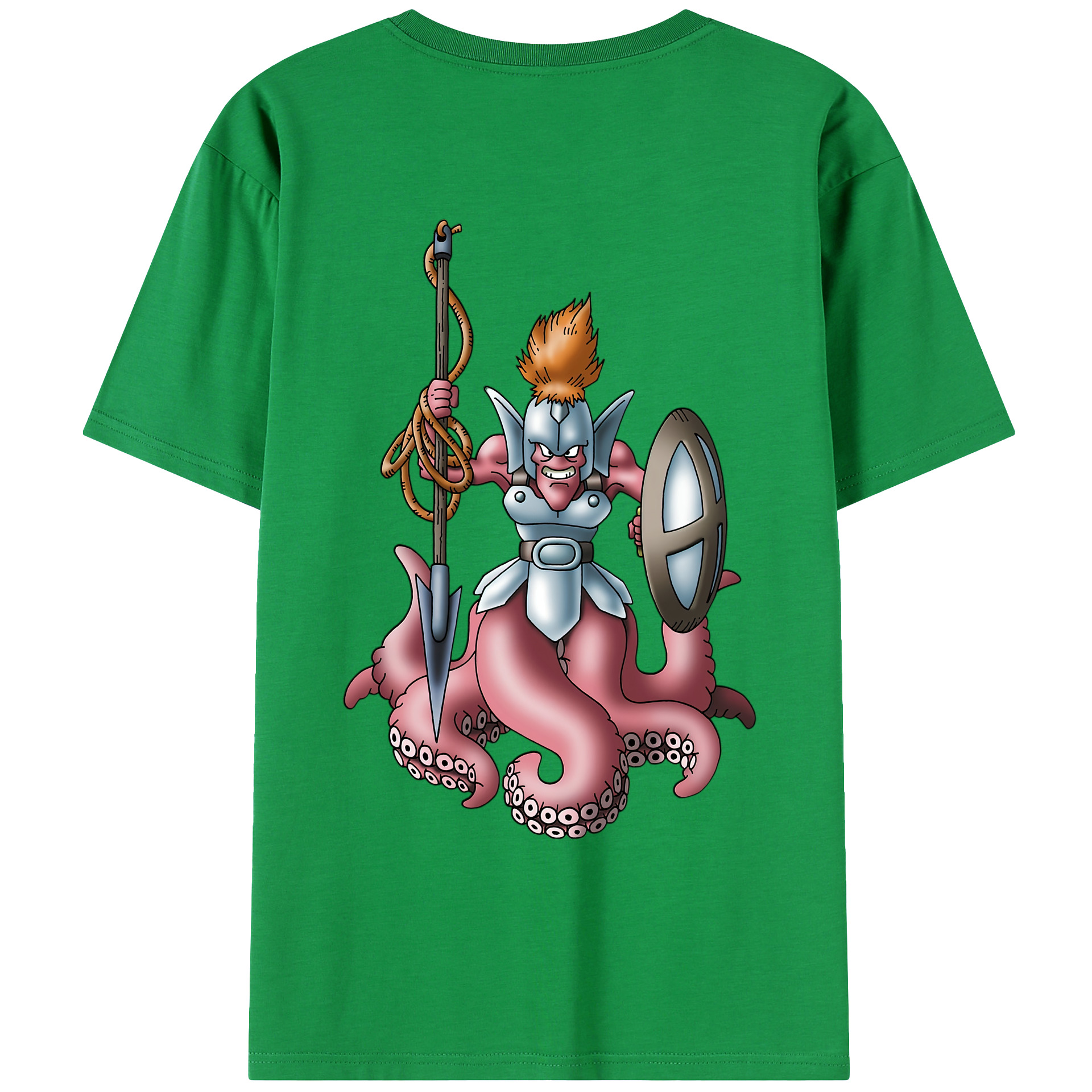 （画像用） ドラゴンクエスト Doragon Kuesuto Dragon Quest 綿100％ メンズ半袖Tシャツ（バックプリント） 通気性