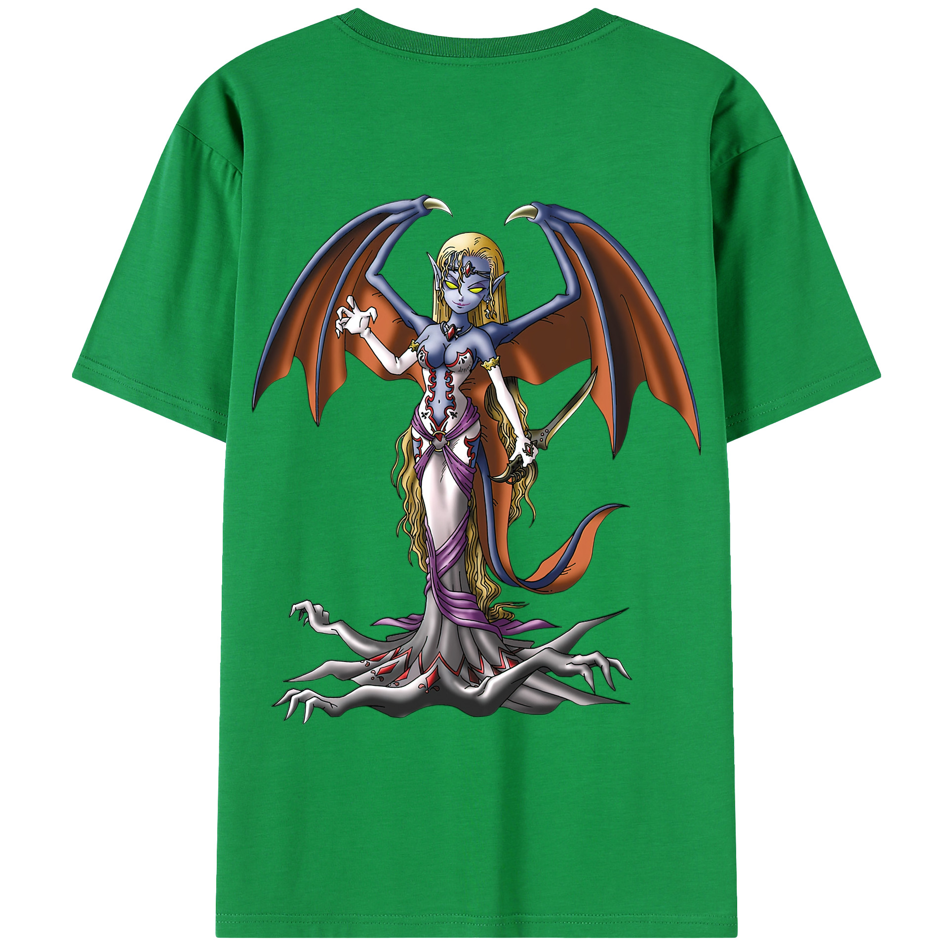 （画像用） ドラゴンクエスト Doragon Kuesuto Dragon Quest 綿100％ メンズ半袖Tシャツ（バックプリント） 通気性