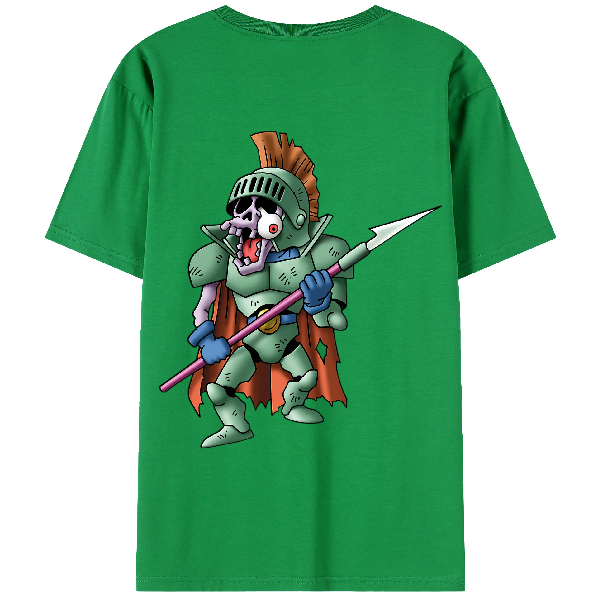 （画像用） ドラゴンクエスト Doragon Kuesuto Dragon Quest 綿100％ メンズ半袖Tシャツ（バックプリント） 通気性