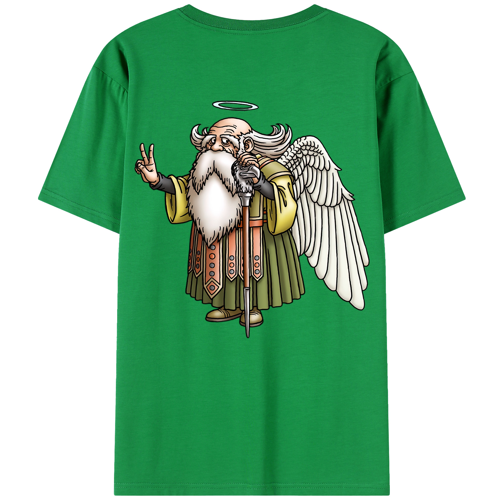 （画像用） ドラゴンクエスト Doragon Kuesuto Dragon Quest 綿100％ メンズ半袖Tシャツ（バックプリント） 通気性
