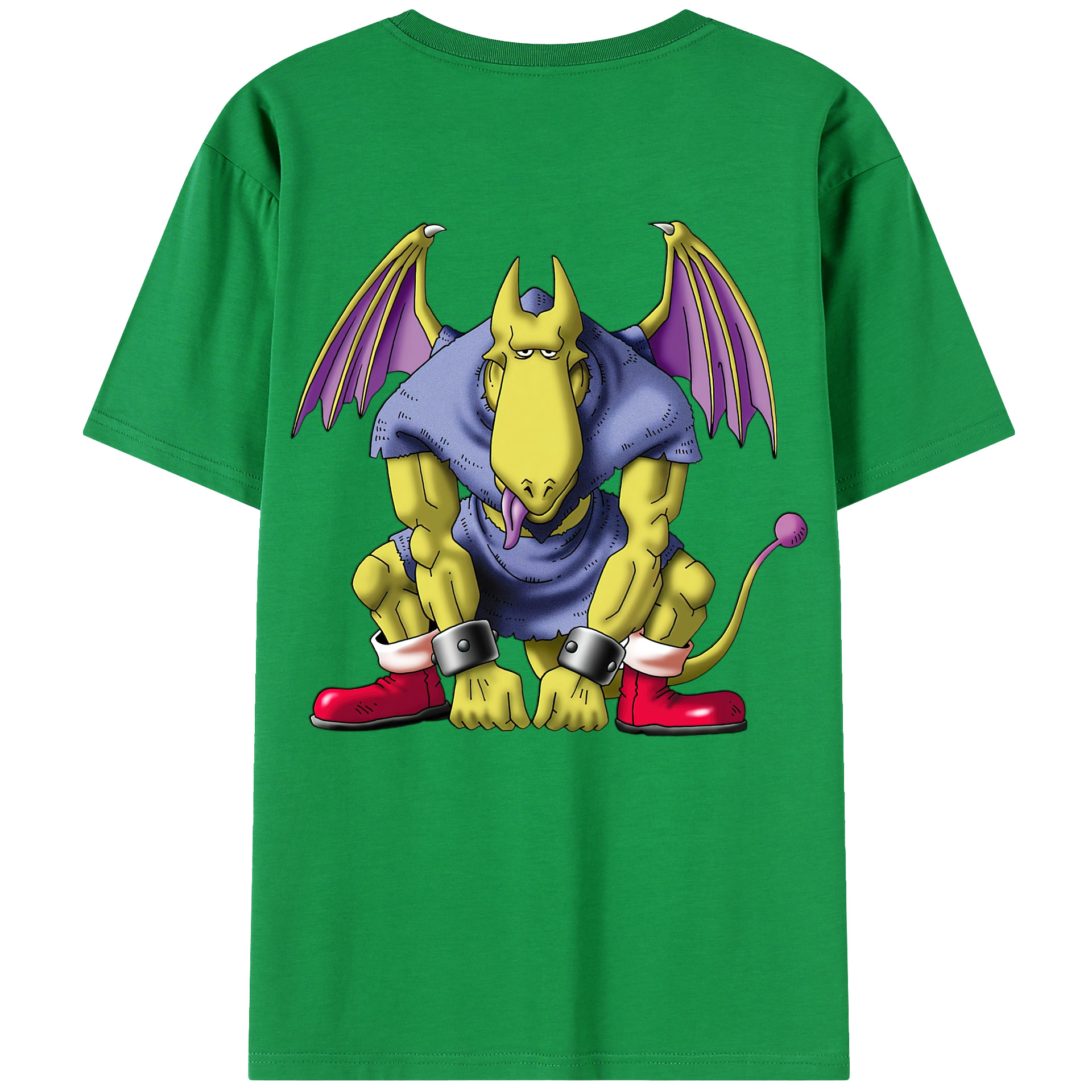 （画像用） ドラゴンクエスト Doragon Kuesuto Dragon Quest 綿100％ メンズ半袖Tシャツ（バックプリント） 通気性