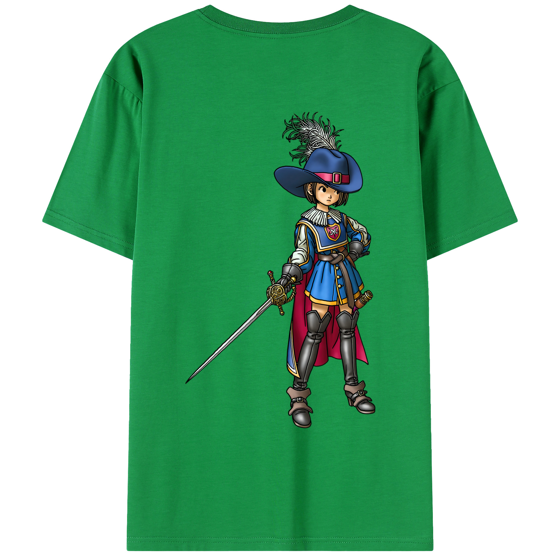 （画像用） ドラゴンクエスト Doragon Kuesuto Dragon Quest 綿100％ メンズ半袖Tシャツ（バックプリント） 通気性