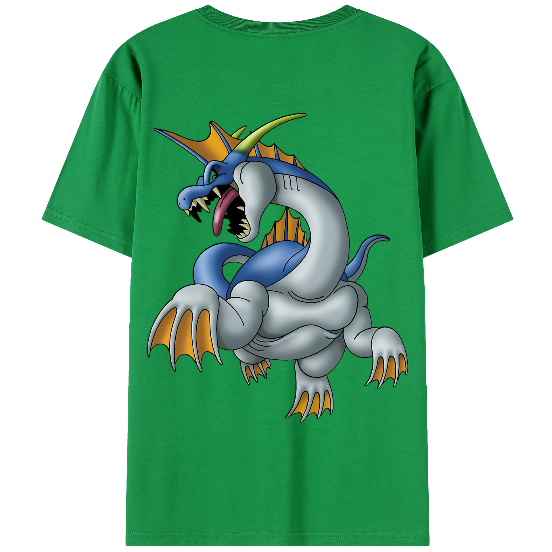 （画像用） ドラゴンクエスト Doragon Kuesuto Dragon Quest 綿100％ メンズ半袖Tシャツ（バックプリント） 通気性
