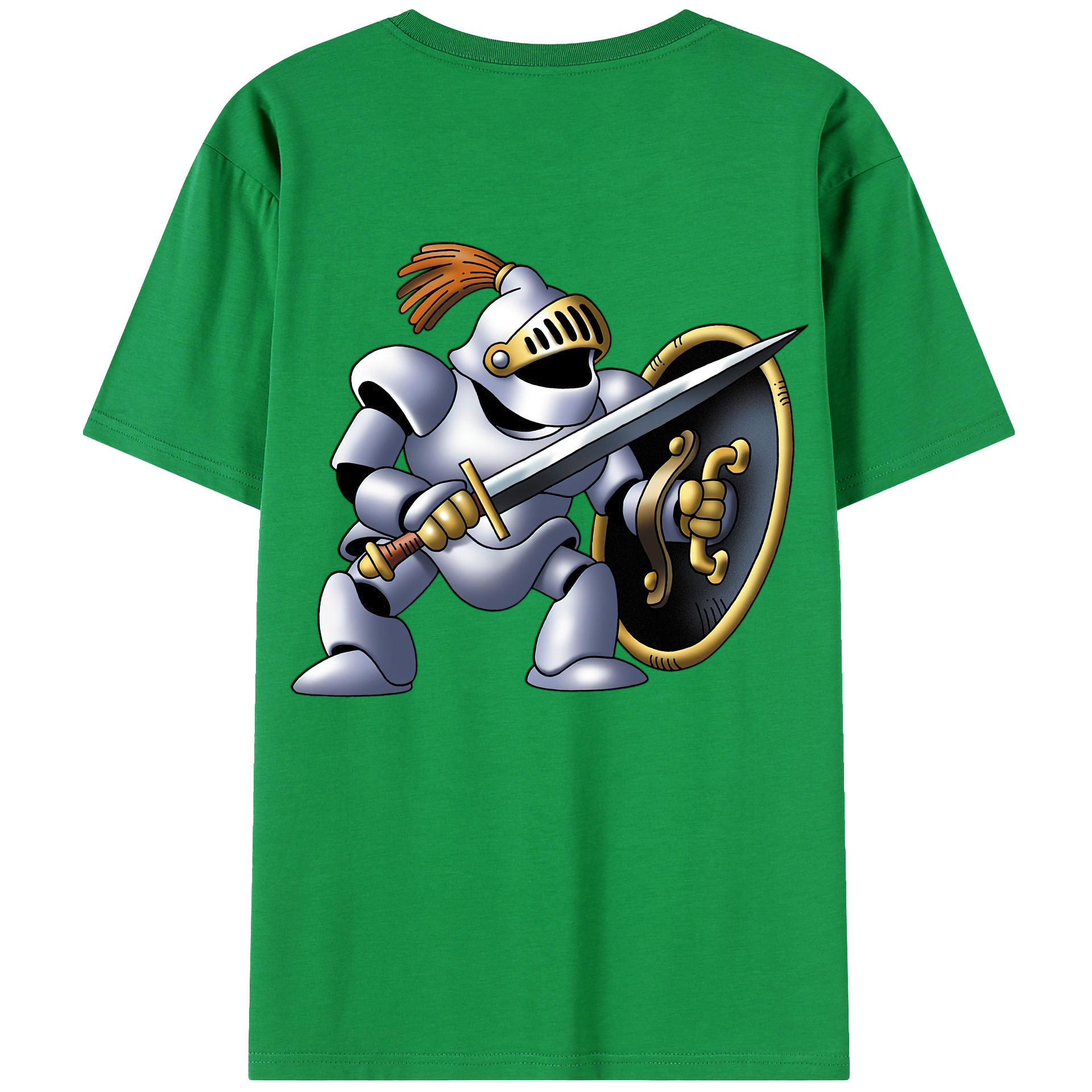 （画像用） ドラゴンクエスト Doragon Kuesuto Dragon Quest 綿100％ メンズ半袖Tシャツ（バックプリント） 通気性