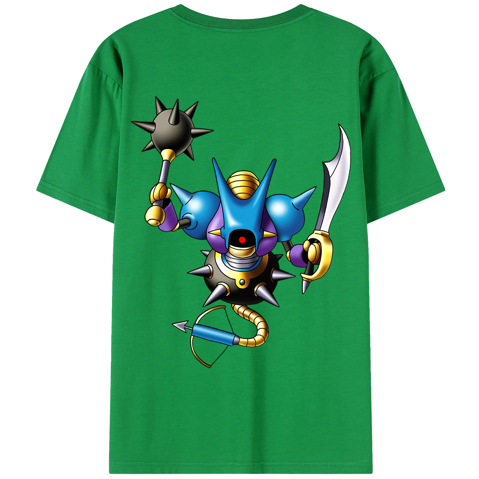 （画像用） ドラゴンクエスト Doragon Kuesuto Dragon Quest 綿100％ メンズ半袖Tシャツ（バックプリント） 通気性