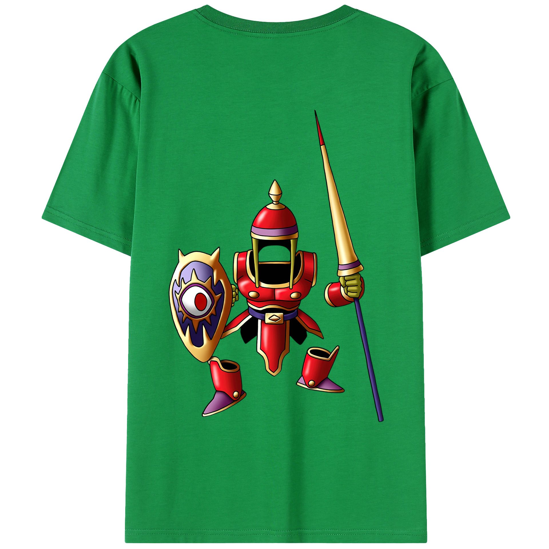 （画像用） ドラゴンクエスト Doragon Kuesuto Dragon Quest 綿100％ メンズ半袖Tシャツ（バックプリント） 通気性