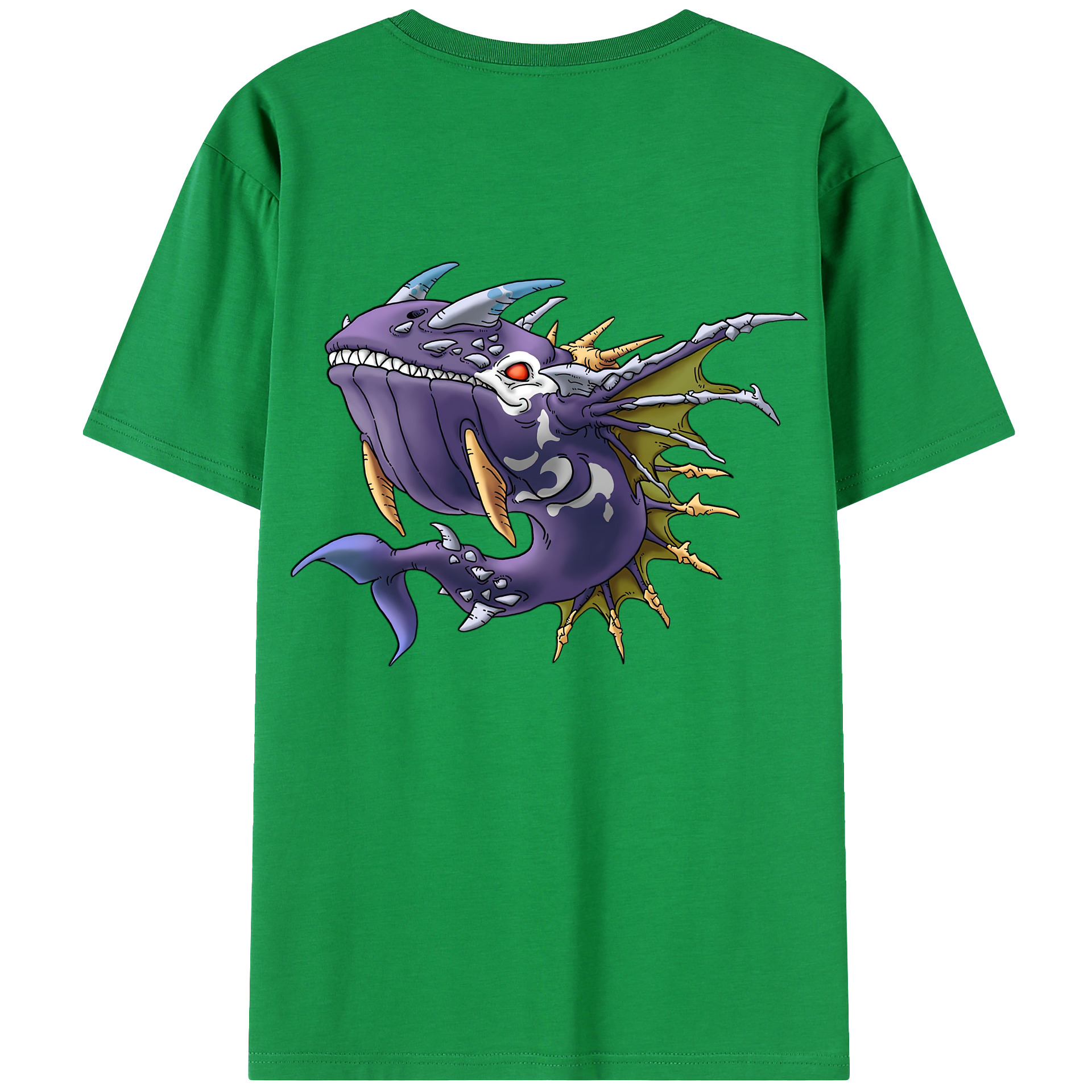 （画像用） ドラゴンクエスト Doragon Kuesuto Dragon Quest 綿100％ メンズ半袖Tシャツ（バックプリント） 通気性
