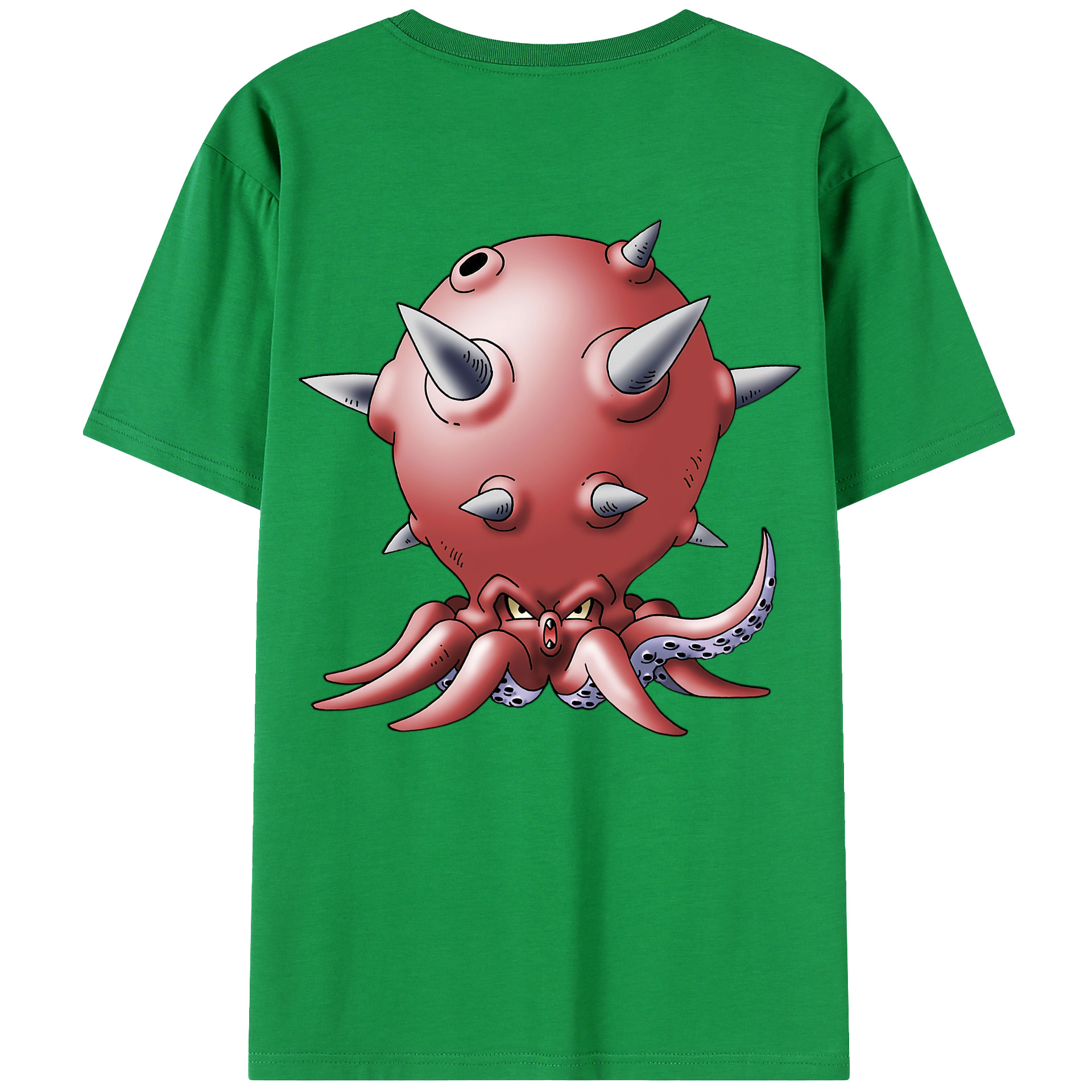（画像用） ドラゴンクエスト Doragon Kuesuto Dragon Quest 綿100％ メンズ半袖Tシャツ（バックプリント） 通気性