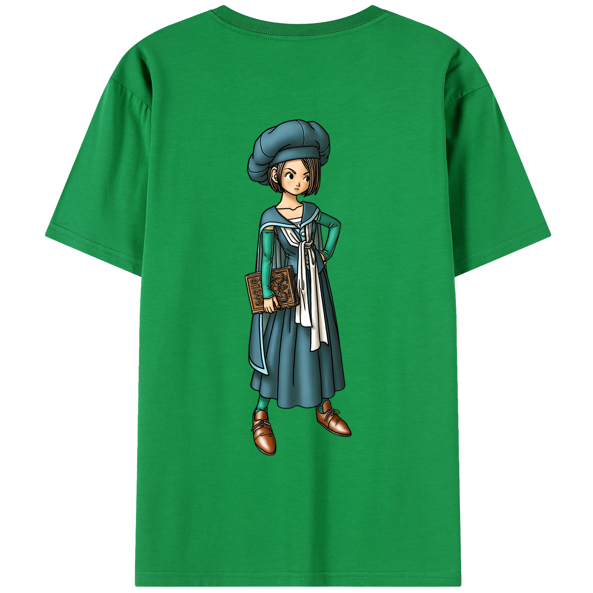 （画像用） ドラゴンクエスト Doragon Kuesuto Dragon Quest 綿100％ メンズ半袖Tシャツ（バックプリント） 通気性