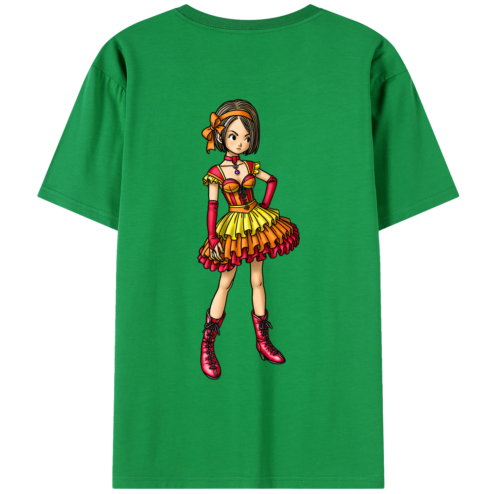 （画像用） ドラゴンクエスト Doragon Kuesuto Dragon Quest 綿100％ メンズ半袖Tシャツ（バックプリント） 通気性