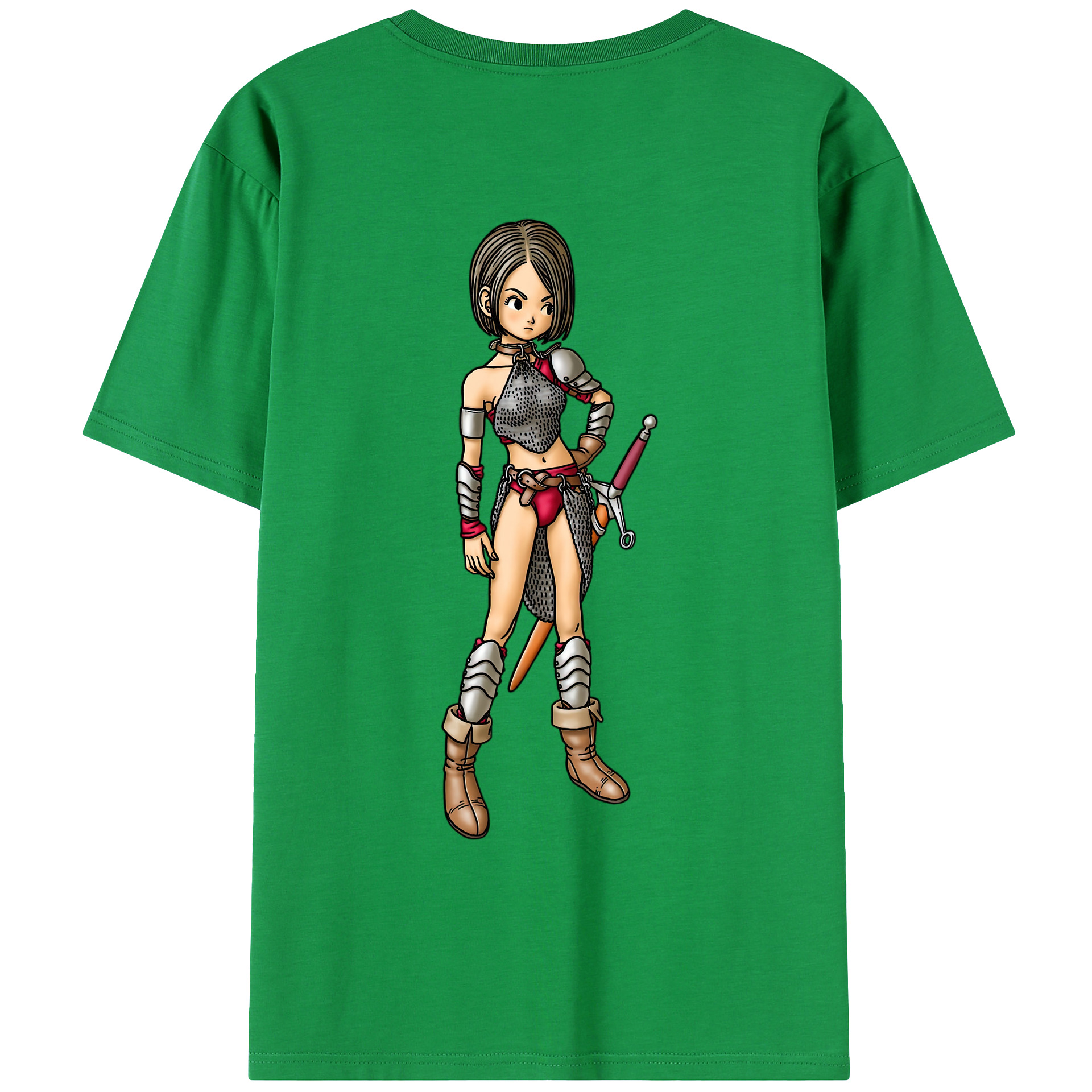 （画像用） ドラゴンクエスト Doragon Kuesuto Dragon Quest 綿100％ メンズ半袖Tシャツ（バックプリント） 通気性