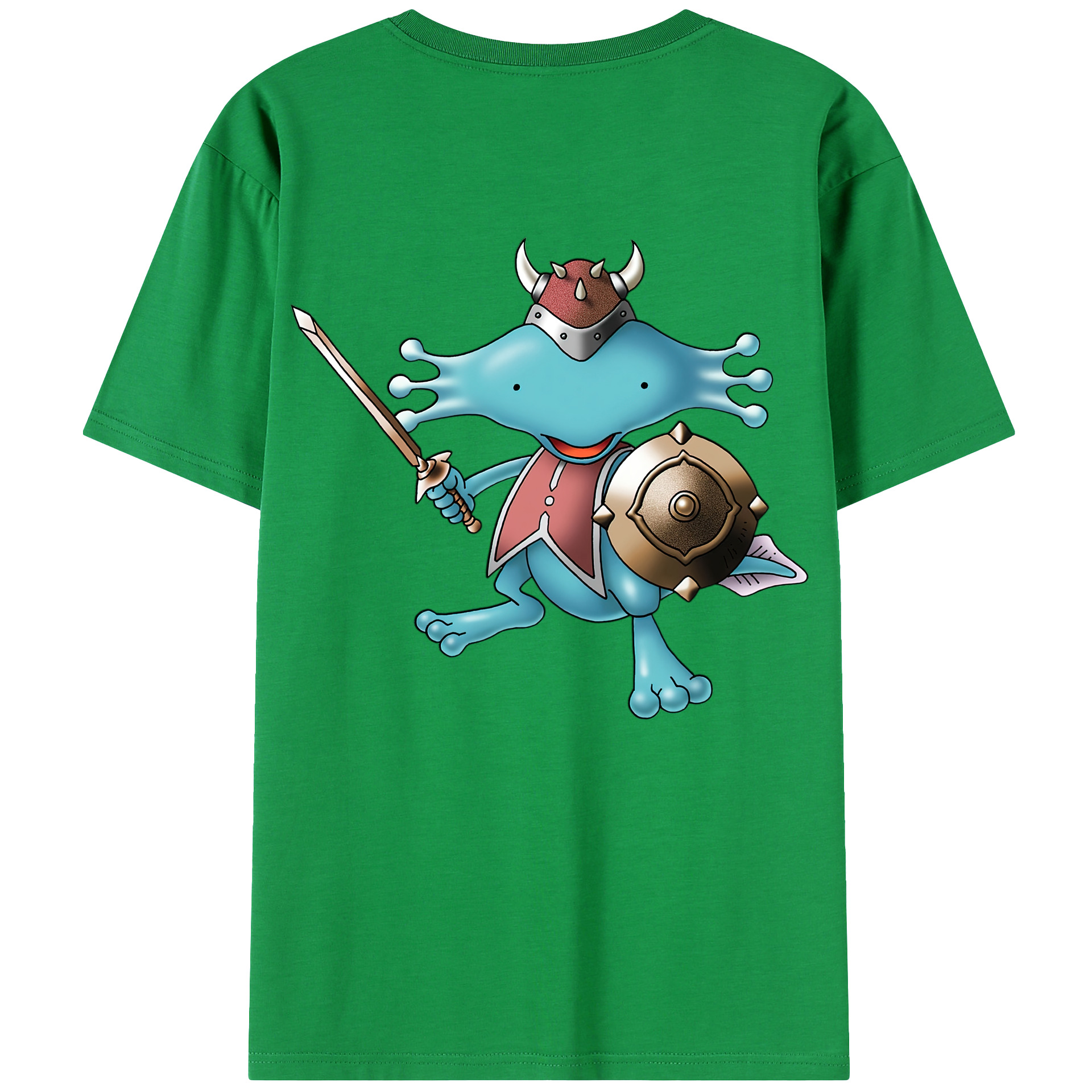 （画像用） ドラゴンクエスト Doragon Kuesuto Dragon Quest 綿100％ メンズ半袖Tシャツ（バックプリント） 通気性