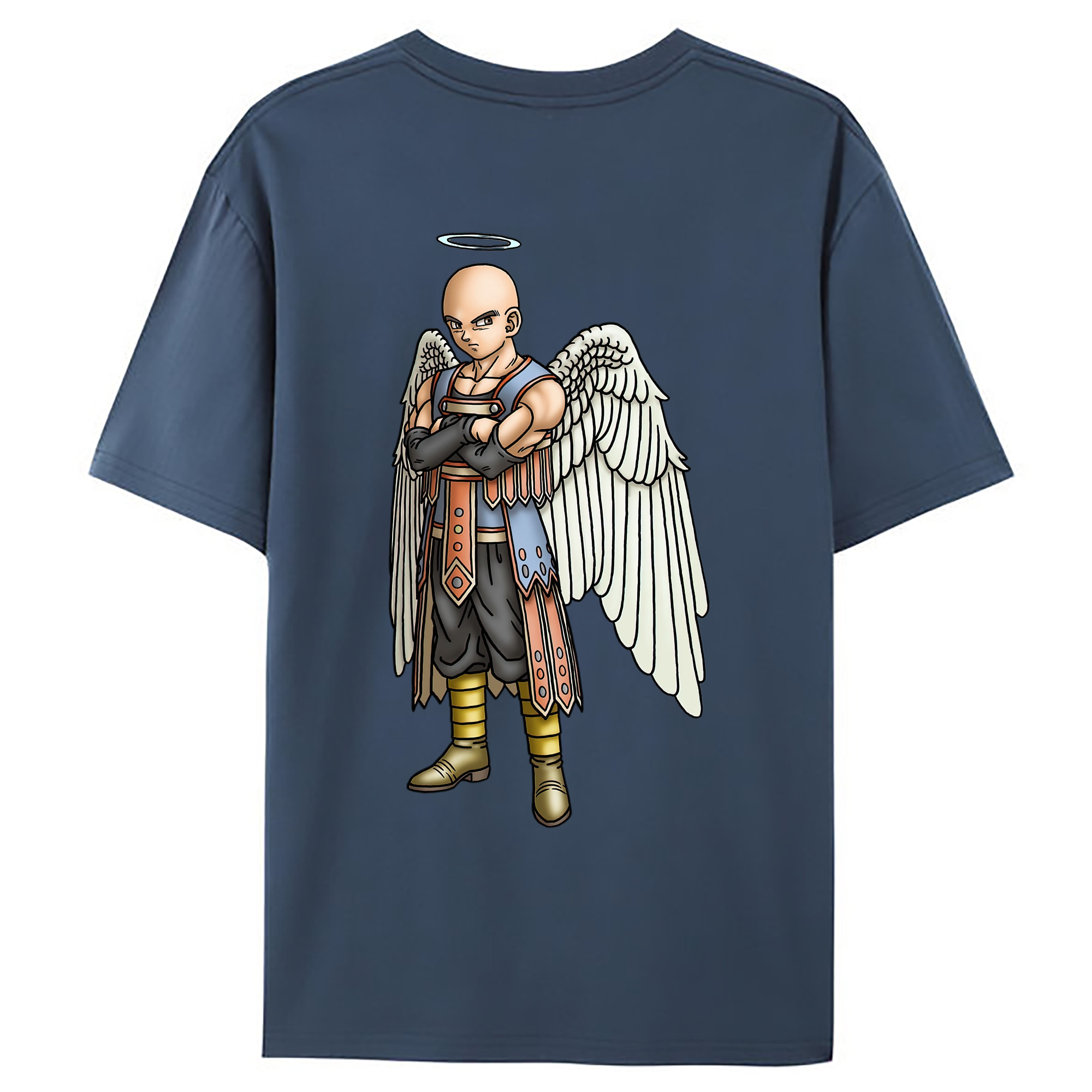 （画像用） ドラゴンクエスト Doragon Kuesuto Dragon Quest 綿100％ メンズ半袖Tシャツ（バックプリント） 通気性
