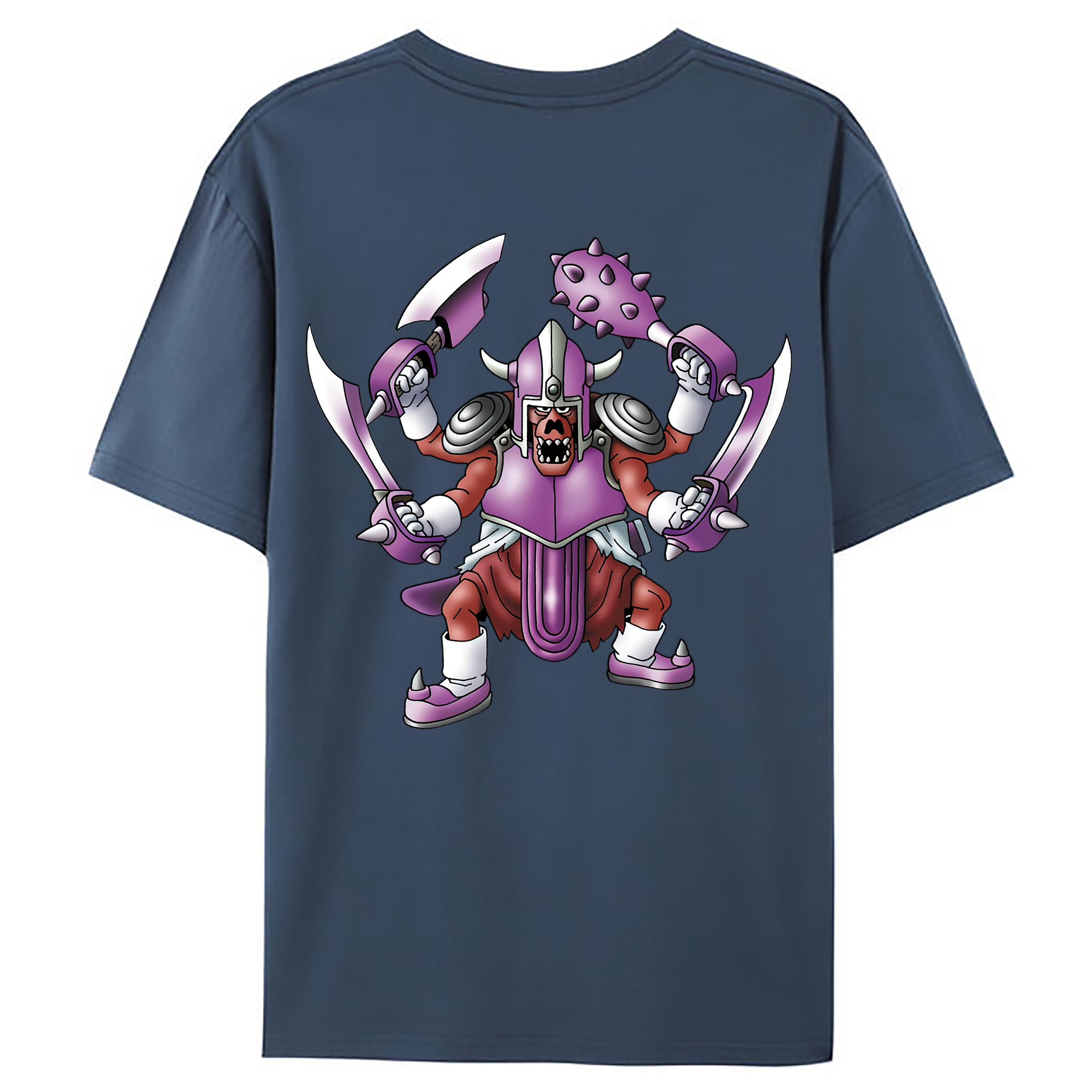 （画像用） ドラゴンクエスト Doragon Kuesuto Dragon Quest 綿100％ メンズ半袖Tシャツ（バックプリント） 通気性