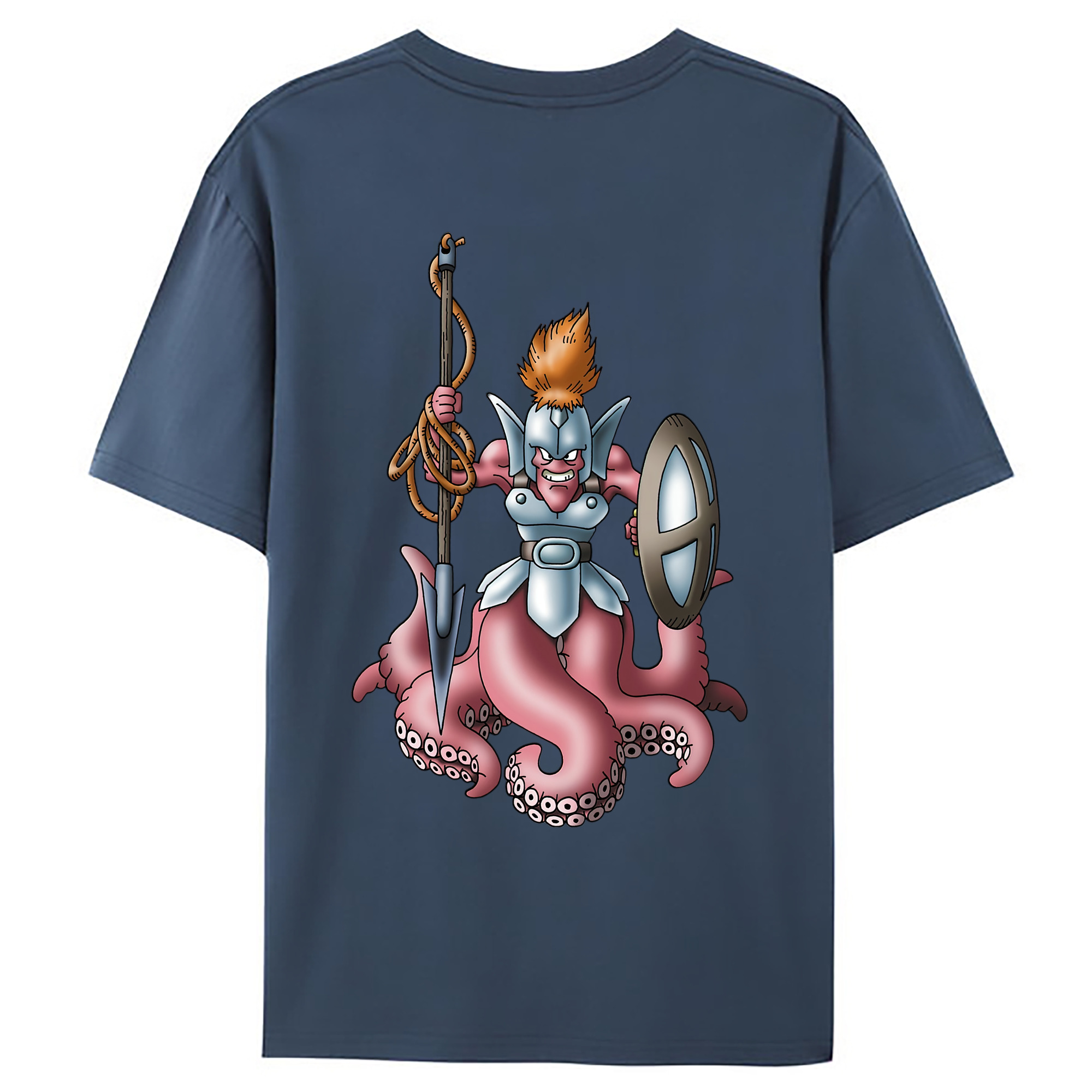（画像用） ドラゴンクエスト Doragon Kuesuto Dragon Quest 綿100％ メンズ半袖Tシャツ（バックプリント） 通気性