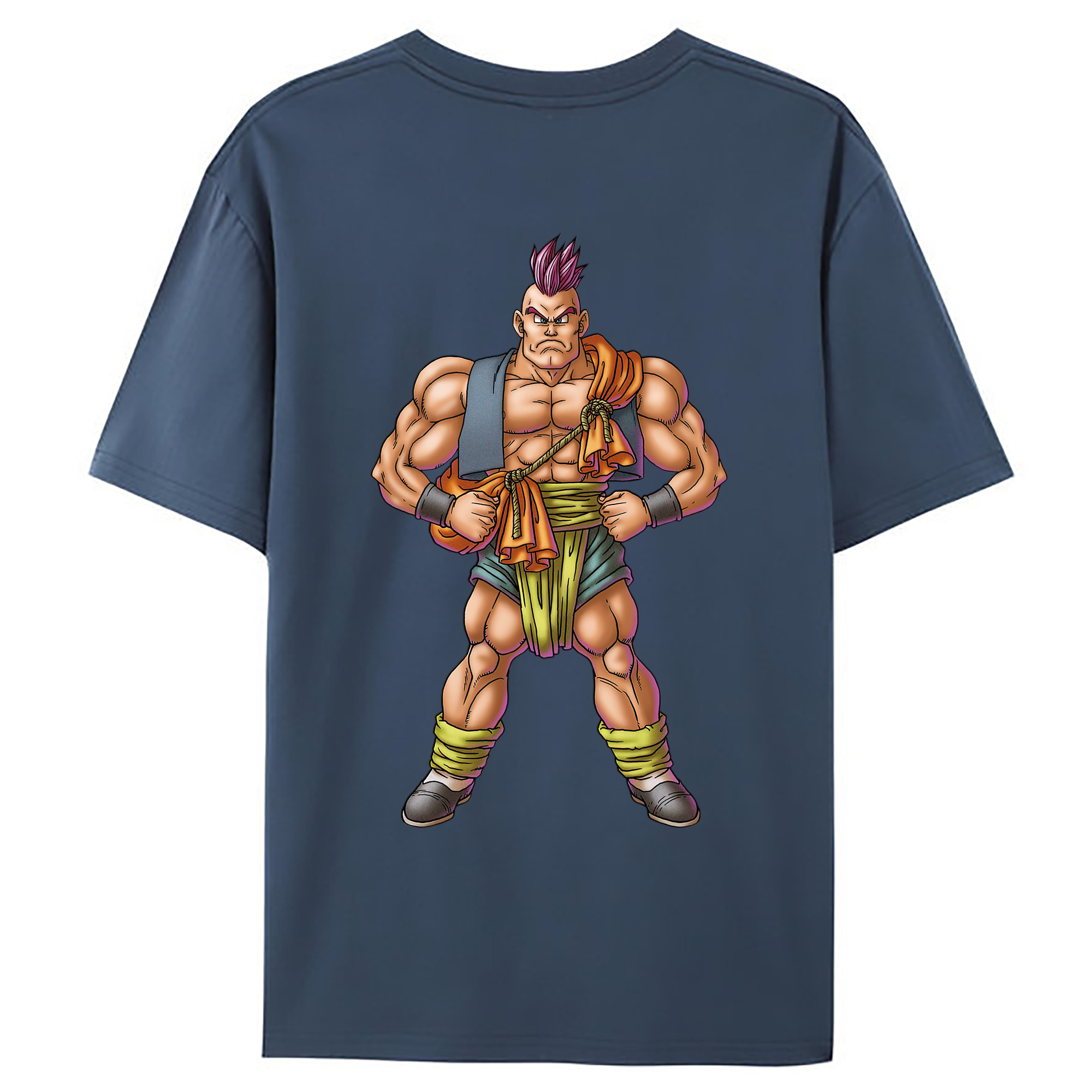 （画像用） ドラゴンクエスト Doragon Kuesuto Dragon Quest 綿100％ メンズ半袖Tシャツ（バックプリント） 通気性