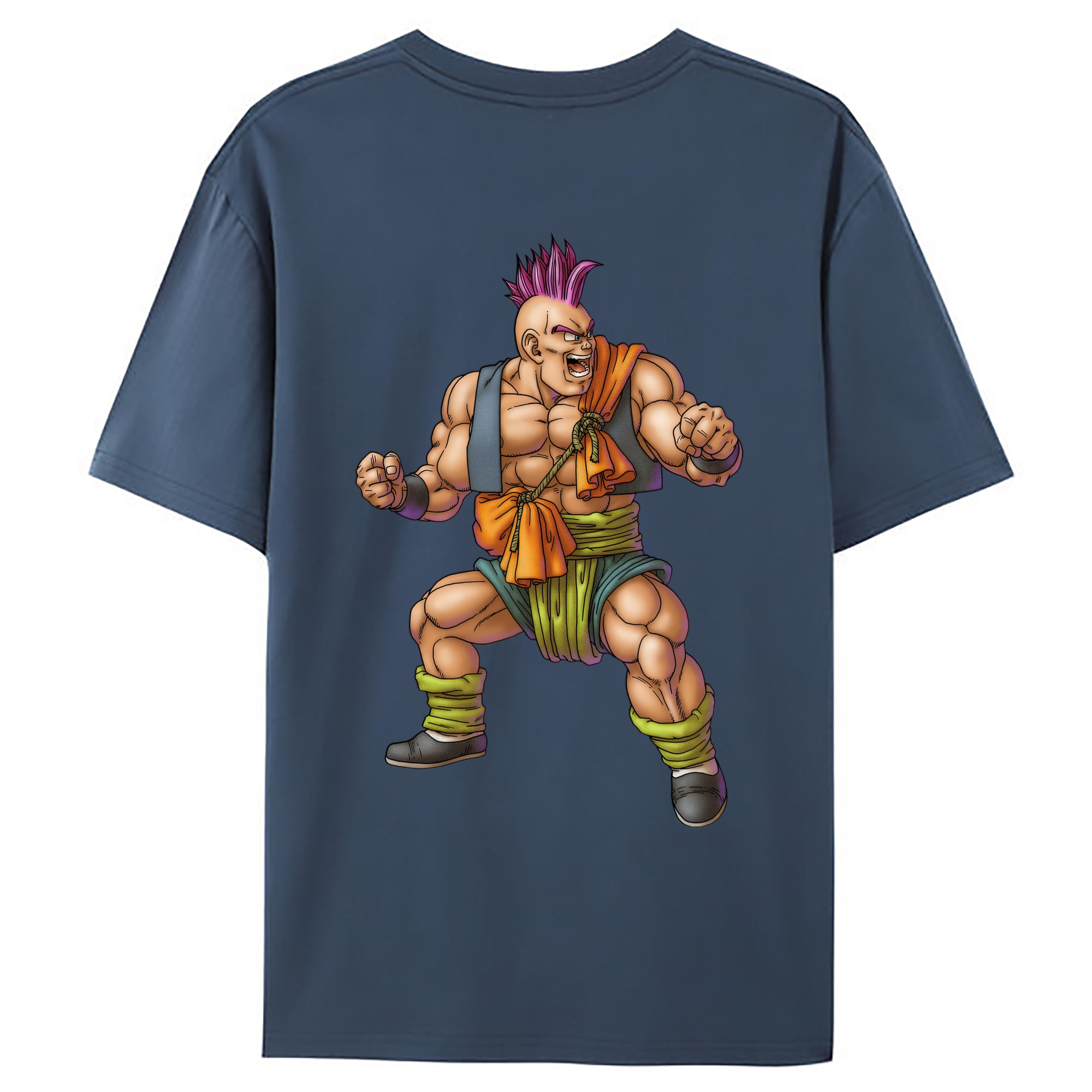 （画像用） ドラゴンクエスト Doragon Kuesuto Dragon Quest 綿100％ メンズ半袖Tシャツ（バックプリント） 通気性