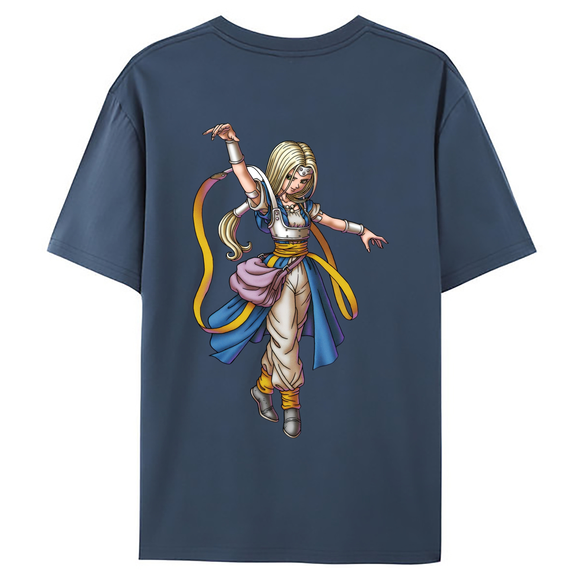 （画像用） ドラゴンクエスト Doragon Kuesuto Dragon Quest 綿100％ メンズ半袖Tシャツ（バックプリント） 通気性