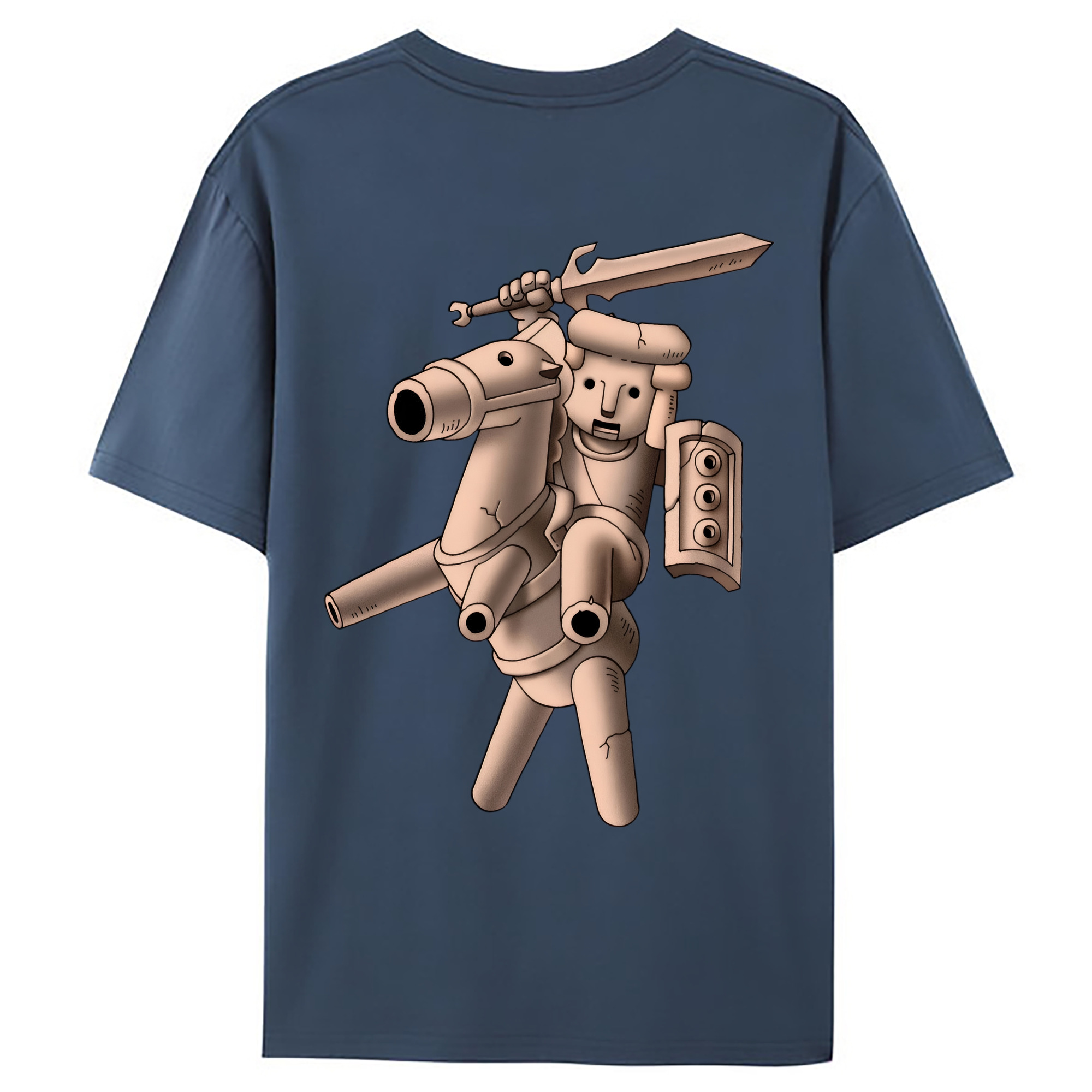 （画像用） ドラゴンクエスト Doragon Kuesuto Dragon Quest 綿100％ メンズ半袖Tシャツ（バックプリント） 通気性