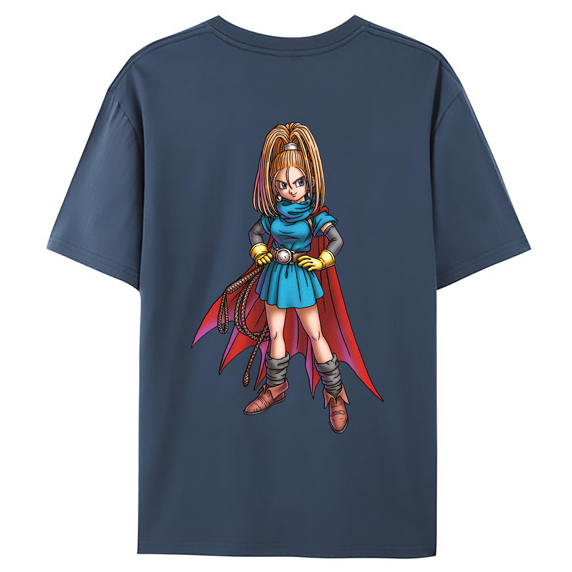（画像用） ドラゴンクエスト Doragon Kuesuto Dragon Quest 綿100％ メンズ半袖Tシャツ（バックプリント） 通気性