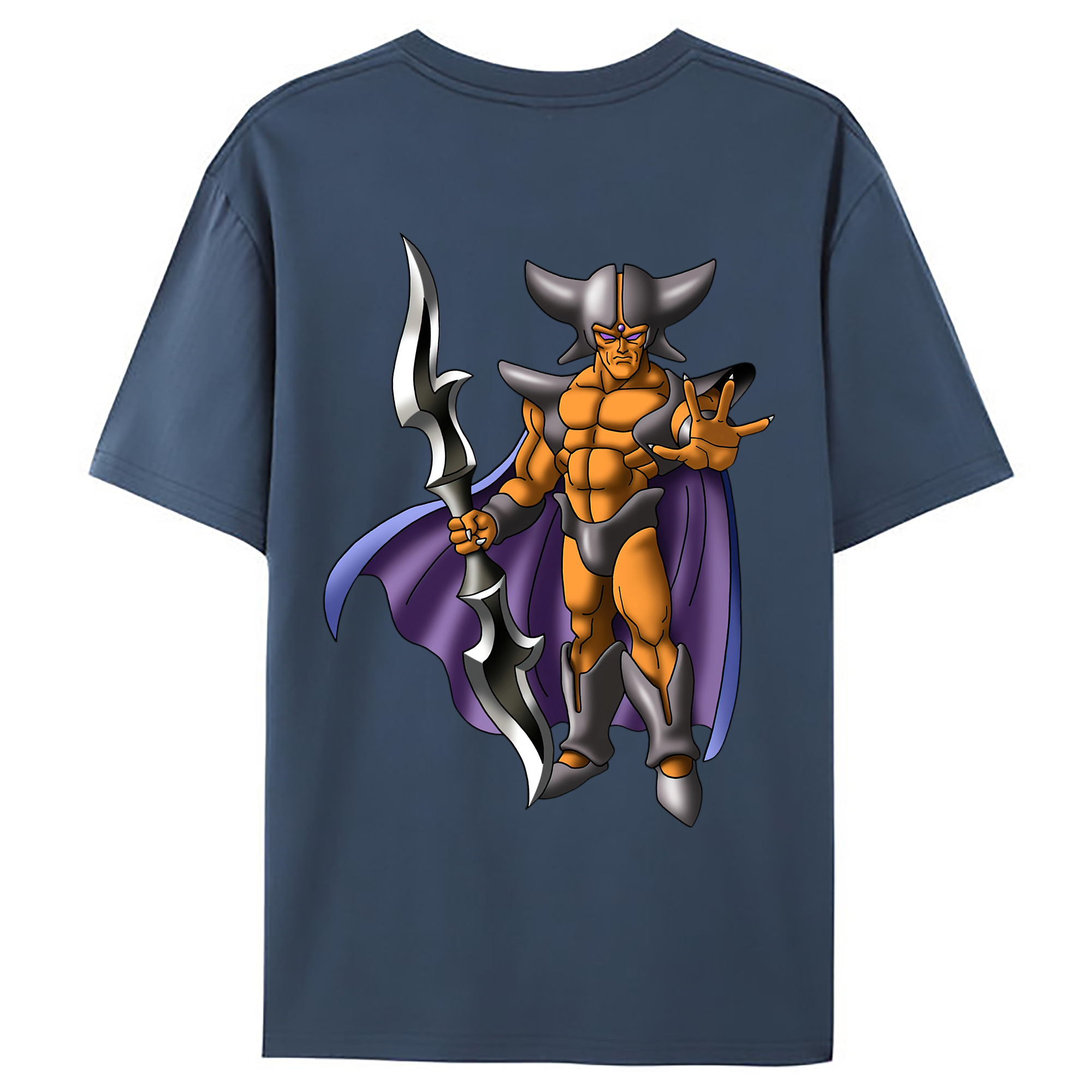 （画像用） ドラゴンクエスト Doragon Kuesuto Dragon Quest 綿100％ メンズ半袖Tシャツ（バックプリント） 通気性