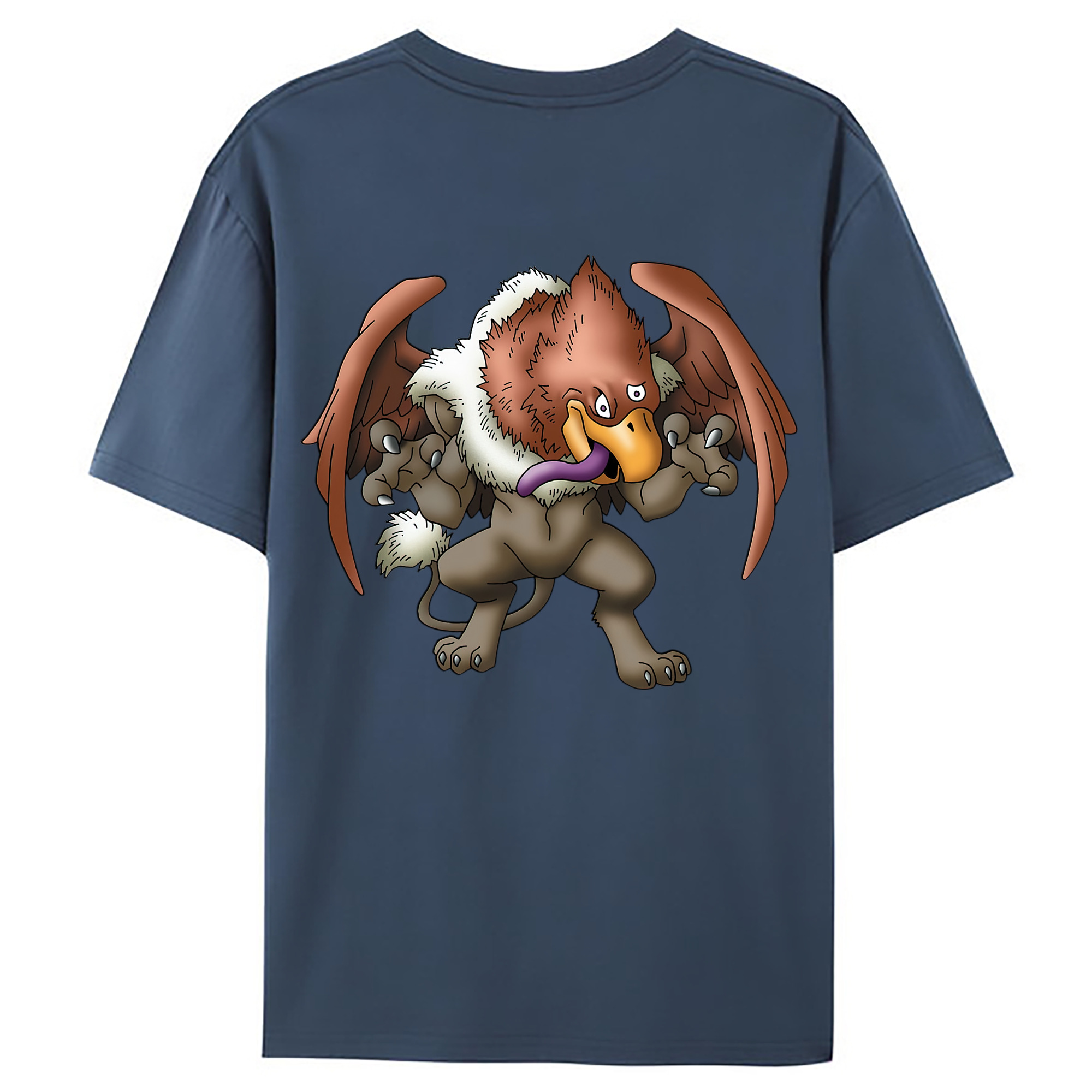（画像用） ドラゴンクエスト Doragon Kuesuto Dragon Quest 綿100％ メンズ半袖Tシャツ（バックプリント） 通気性