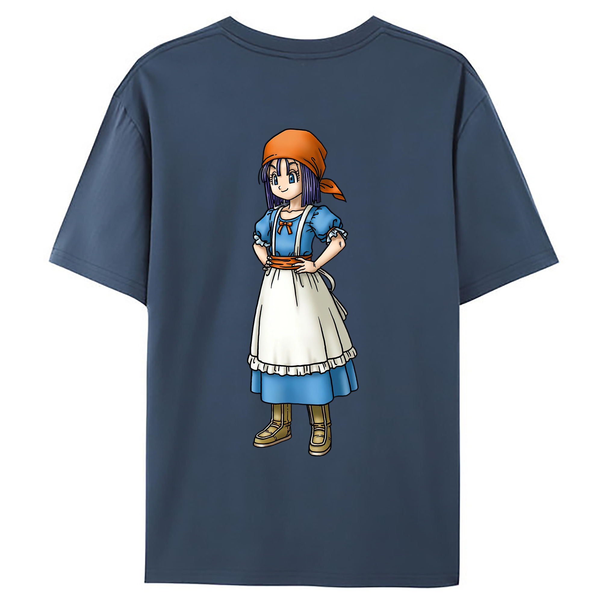 （画像用） ドラゴンクエスト Doragon Kuesuto Dragon Quest 綿100％ メンズ半袖Tシャツ（バックプリント） 通気性