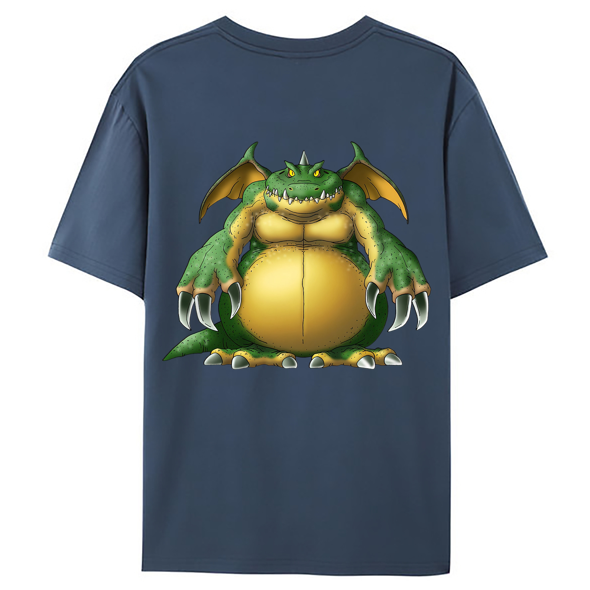 （画像用） ドラゴンクエスト Doragon Kuesuto Dragon Quest 綿100％ メンズ半袖Tシャツ（バックプリント） 通気性