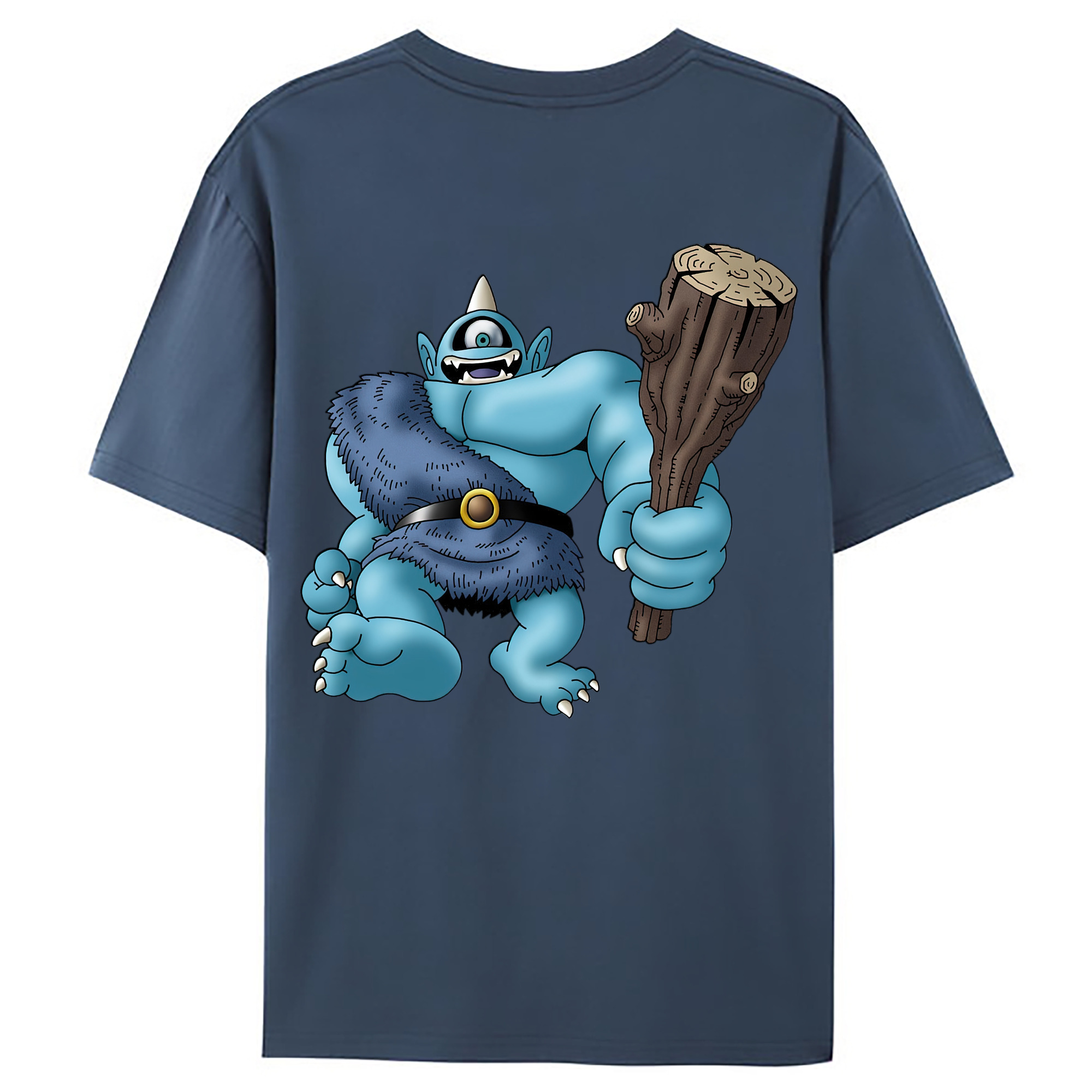 （画像用） ドラゴンクエスト Doragon Kuesuto Dragon Quest 綿100％ メンズ半袖Tシャツ（バックプリント） 通気性